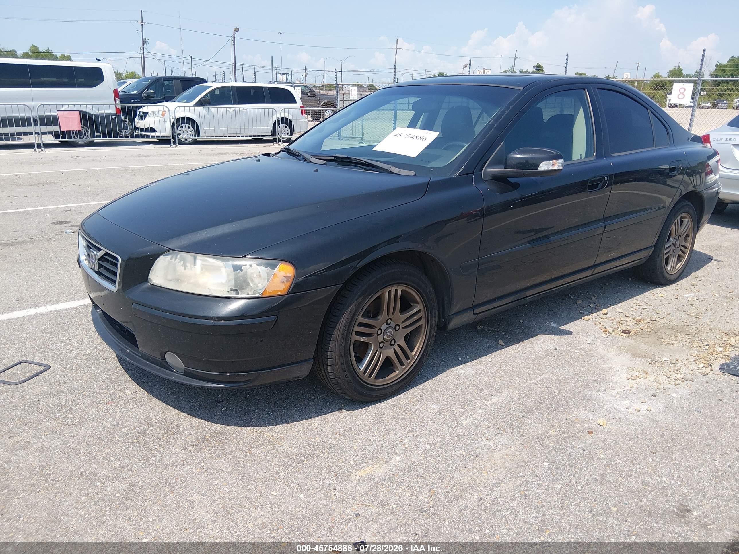 2008 Volvo S60 2.5t/2.5t W/snrf Black vin: YV1RS592X82686092