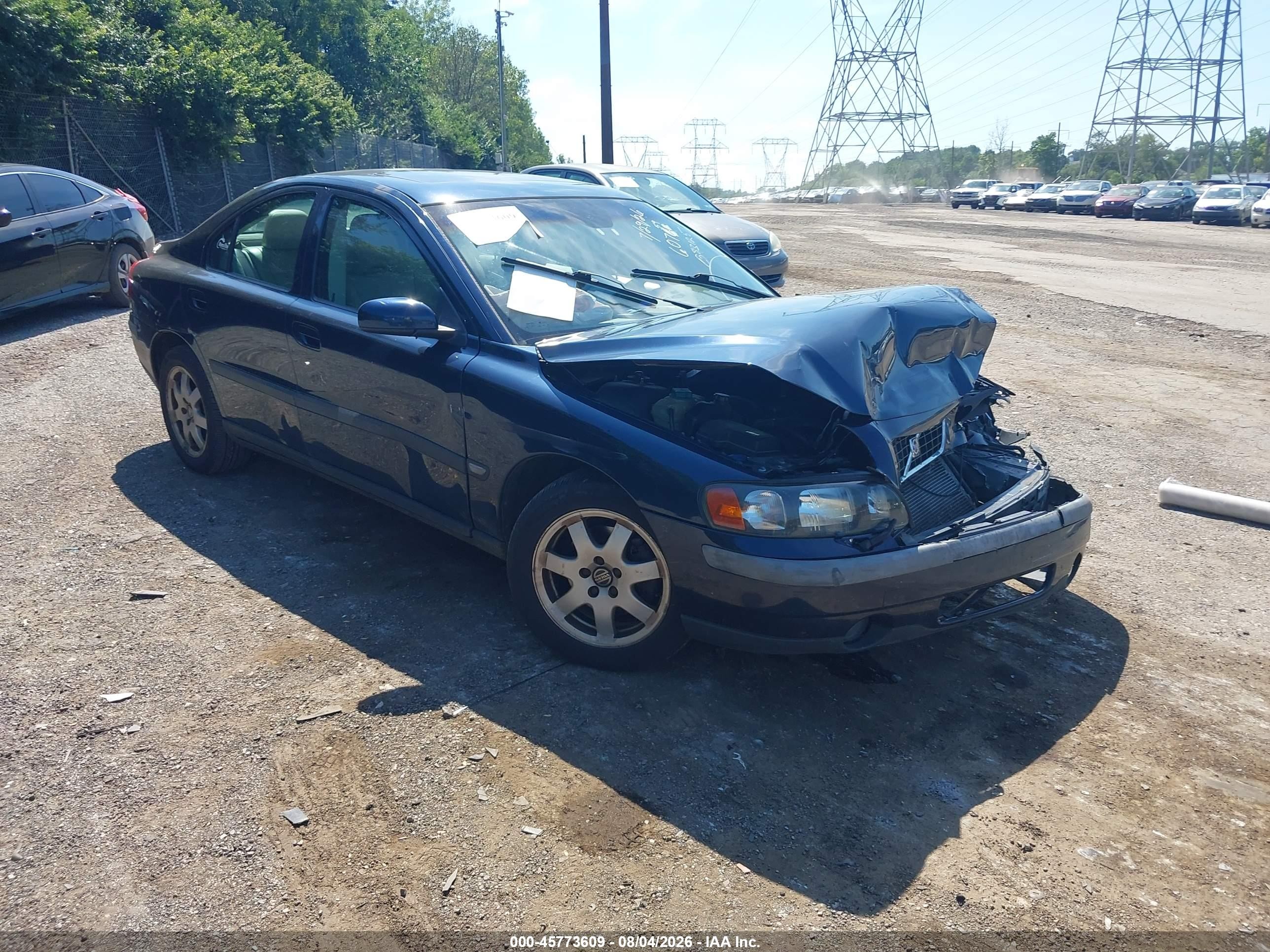 2004 Volvo S60 2.5t Blue vin: YV1RS59V142383125