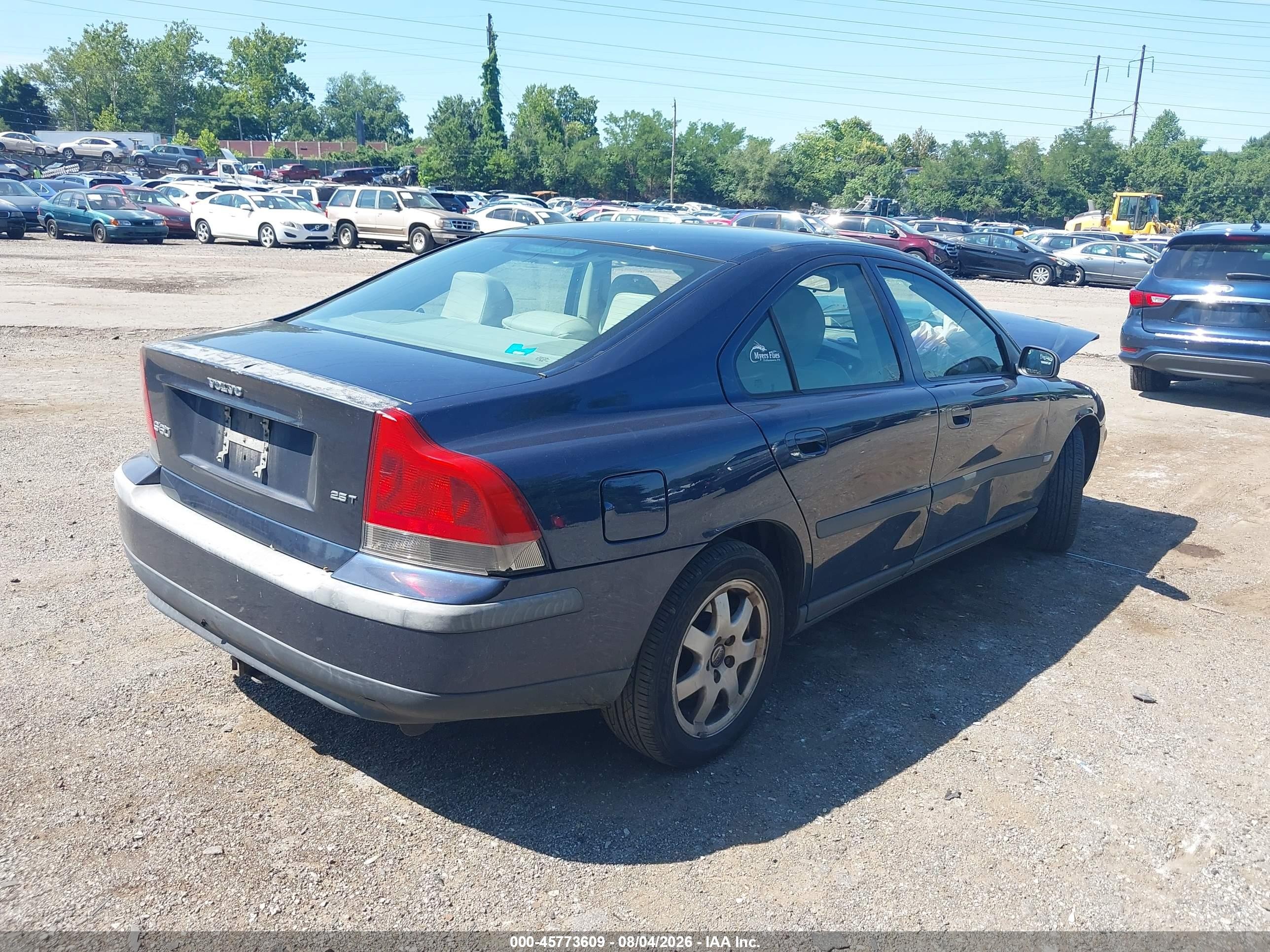 2004 Volvo S60 2.5t Blue vin: YV1RS59V142383125