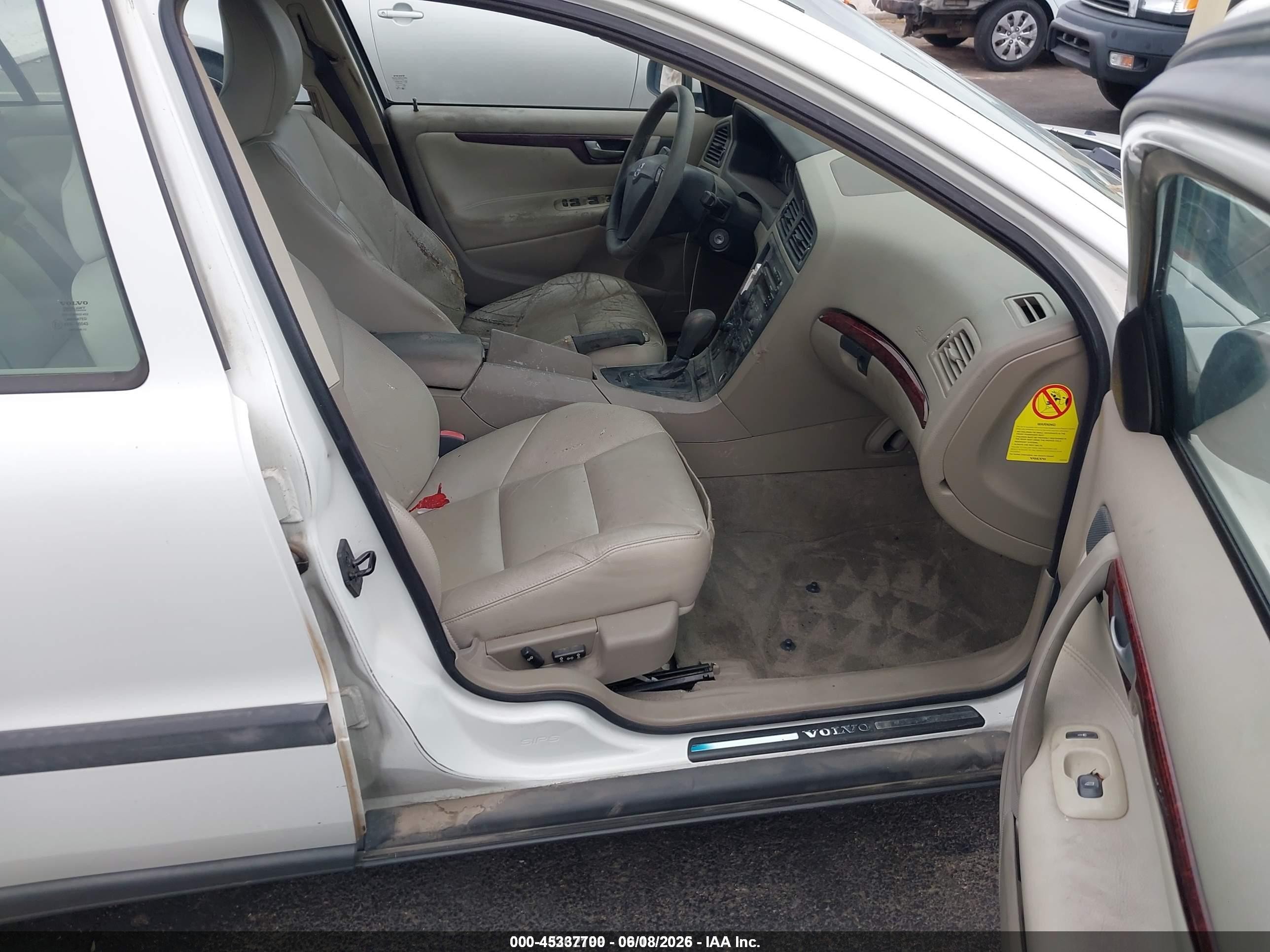 2004 Volvo S60 2.5t White vin: YV1RS59V542351665