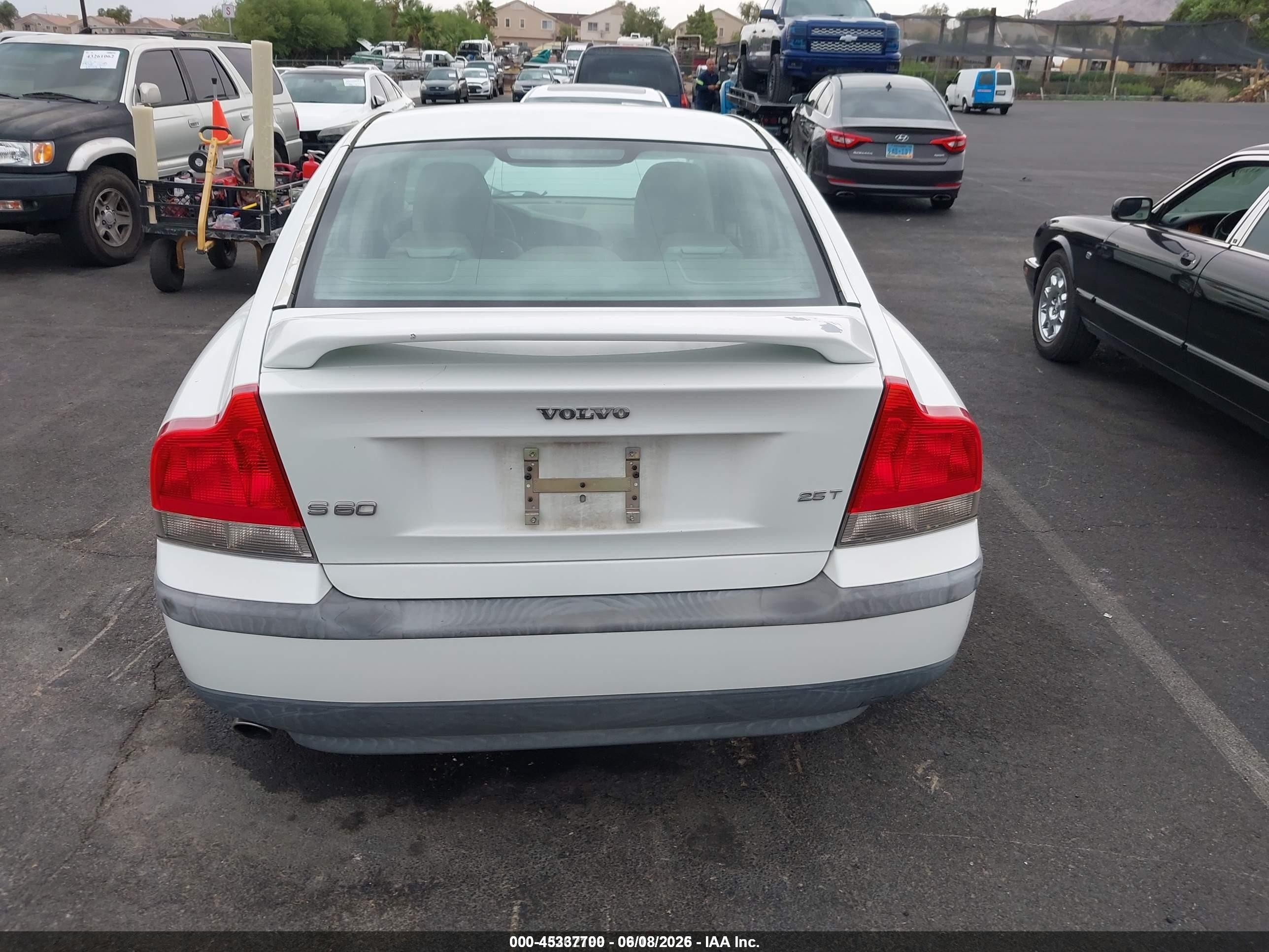2004 Volvo S60 2.5t White vin: YV1RS59V542351665