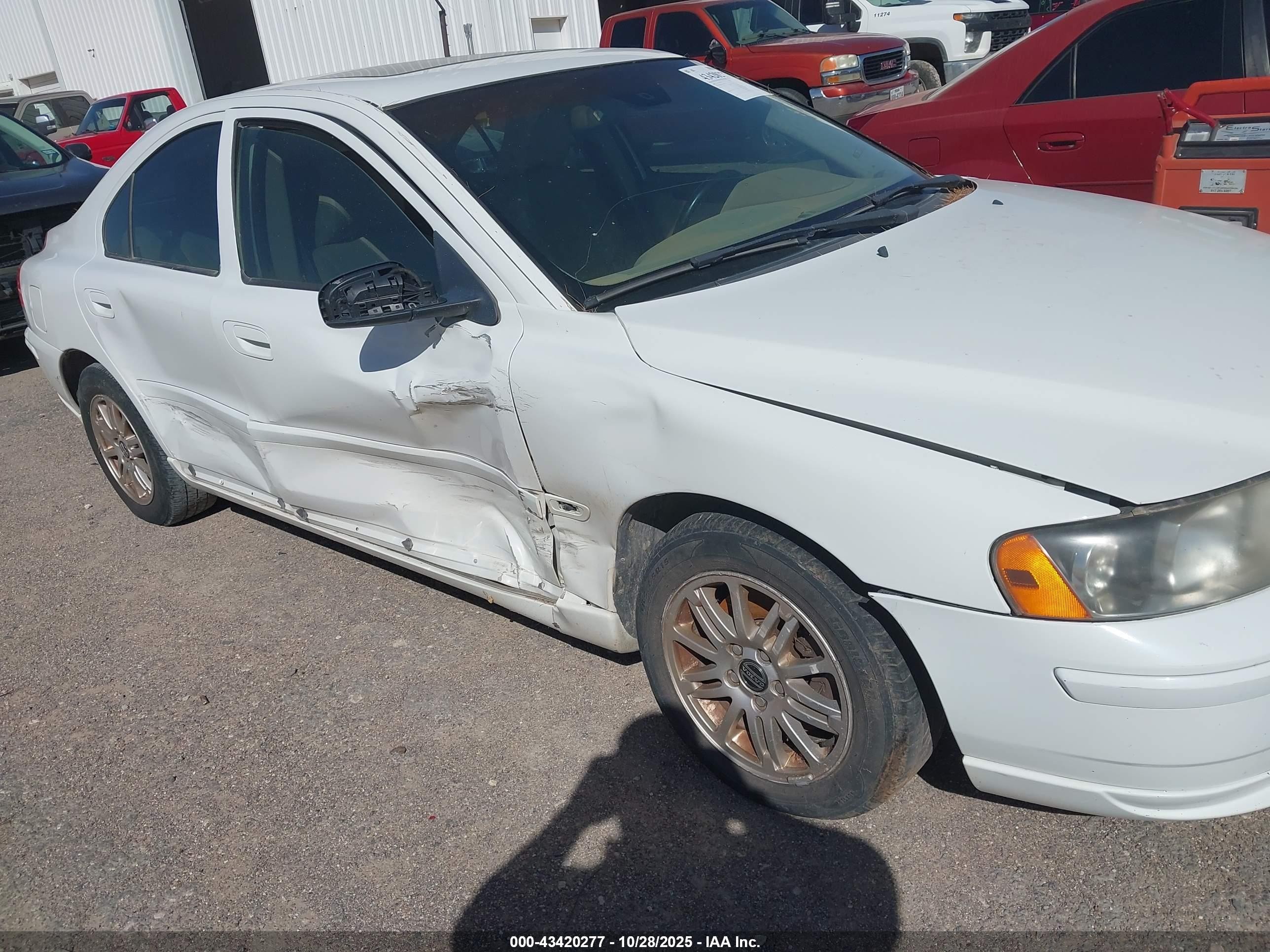 2005 Volvo S60 2.4 White vin: YV1RS612652464212