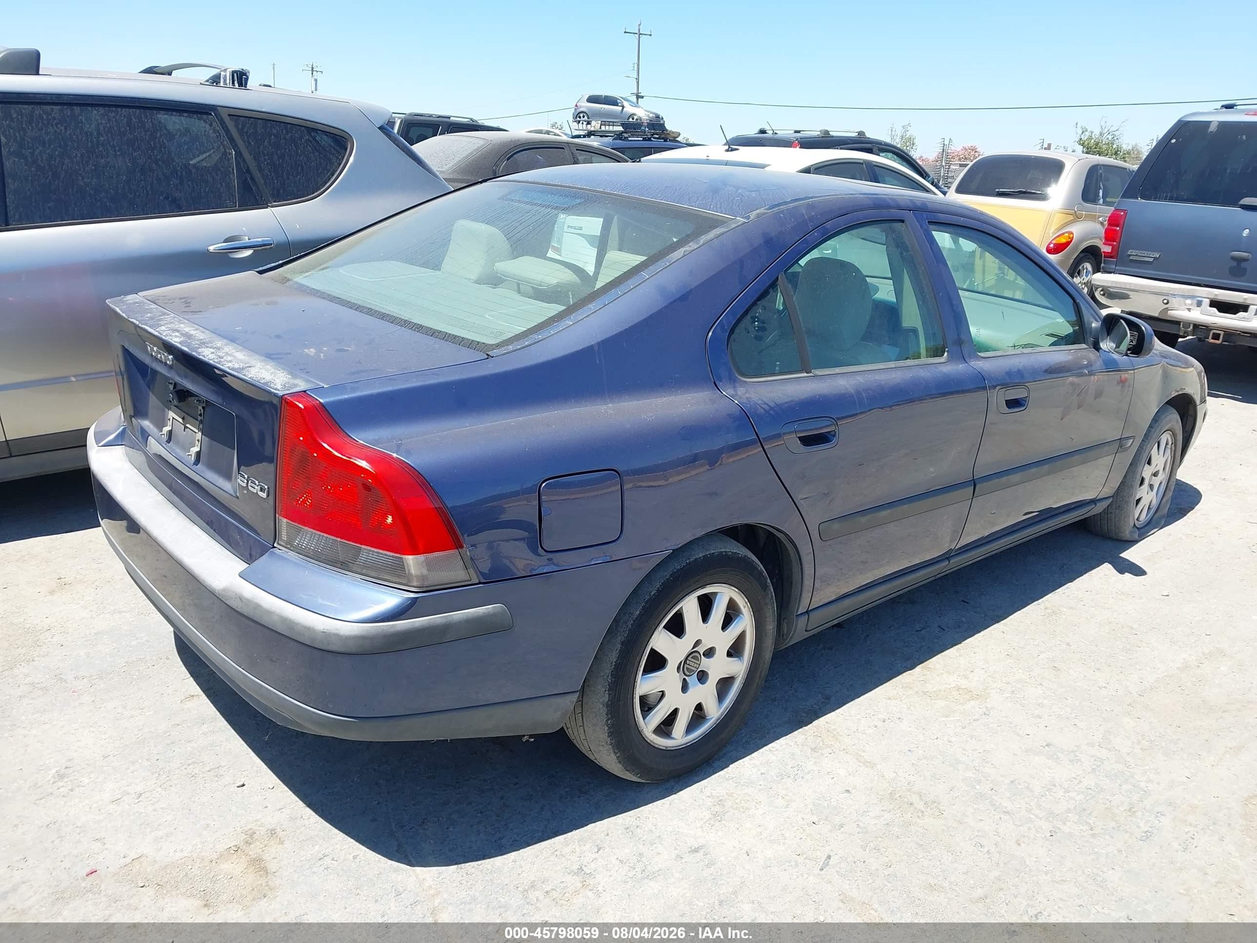 2002 Volvo S60 2.4 Blue vin: YV1RS61R122100692