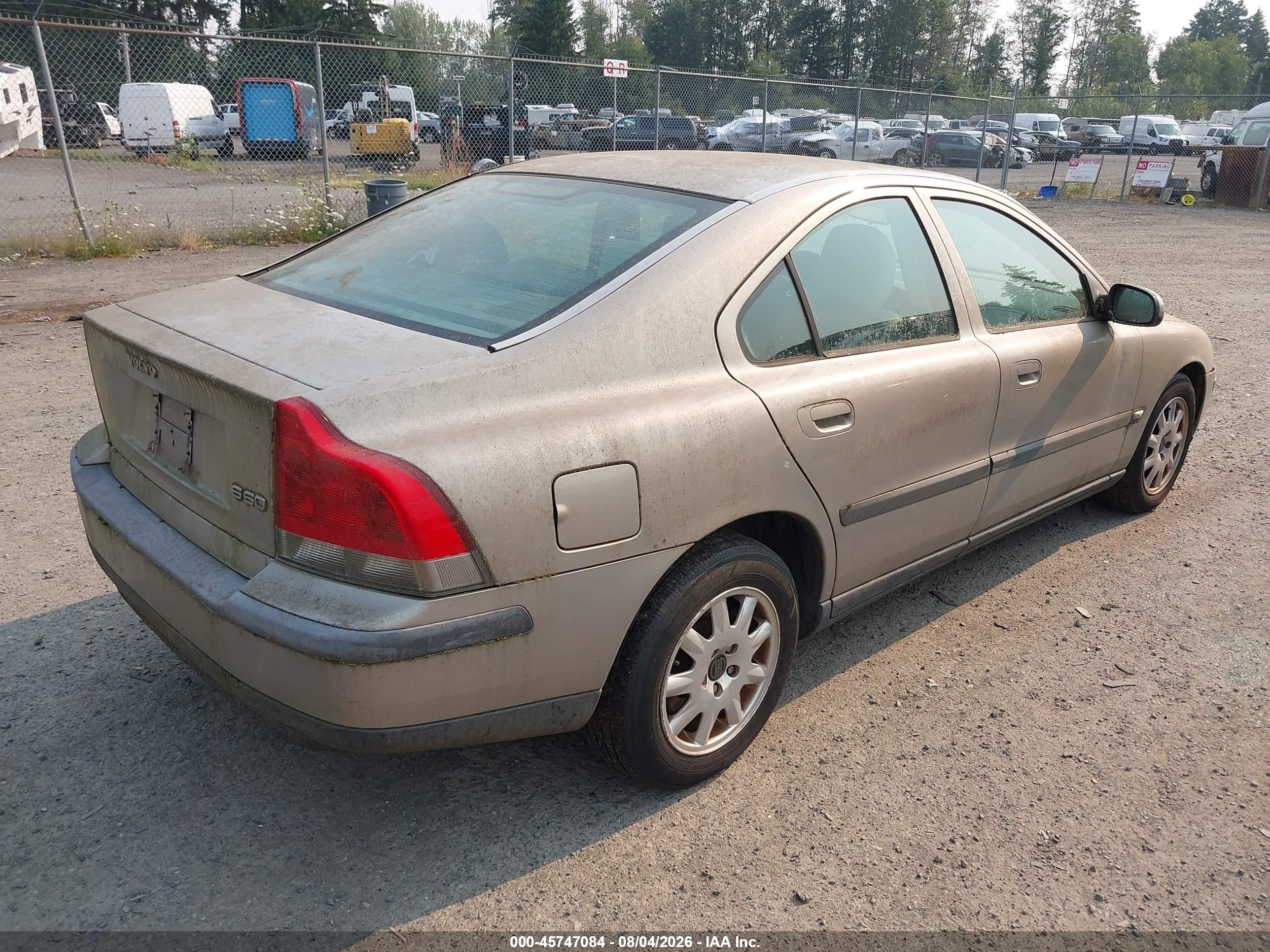 2002 Volvo S60 2.4 Beige vin: YV1RS61R222176549