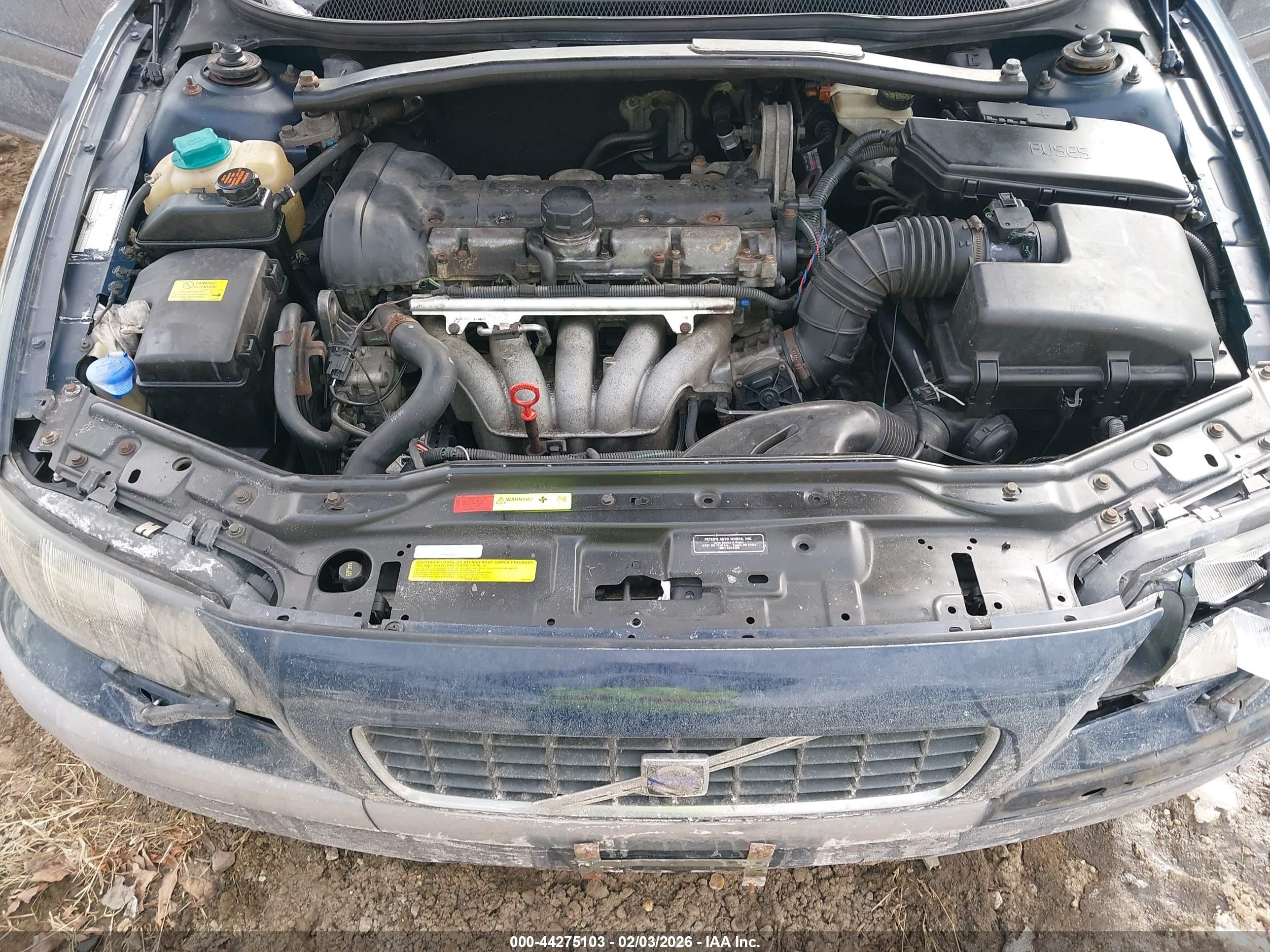 2002 Volvo S60 2.4 Dark Blue vin: YV1RS61R522109265