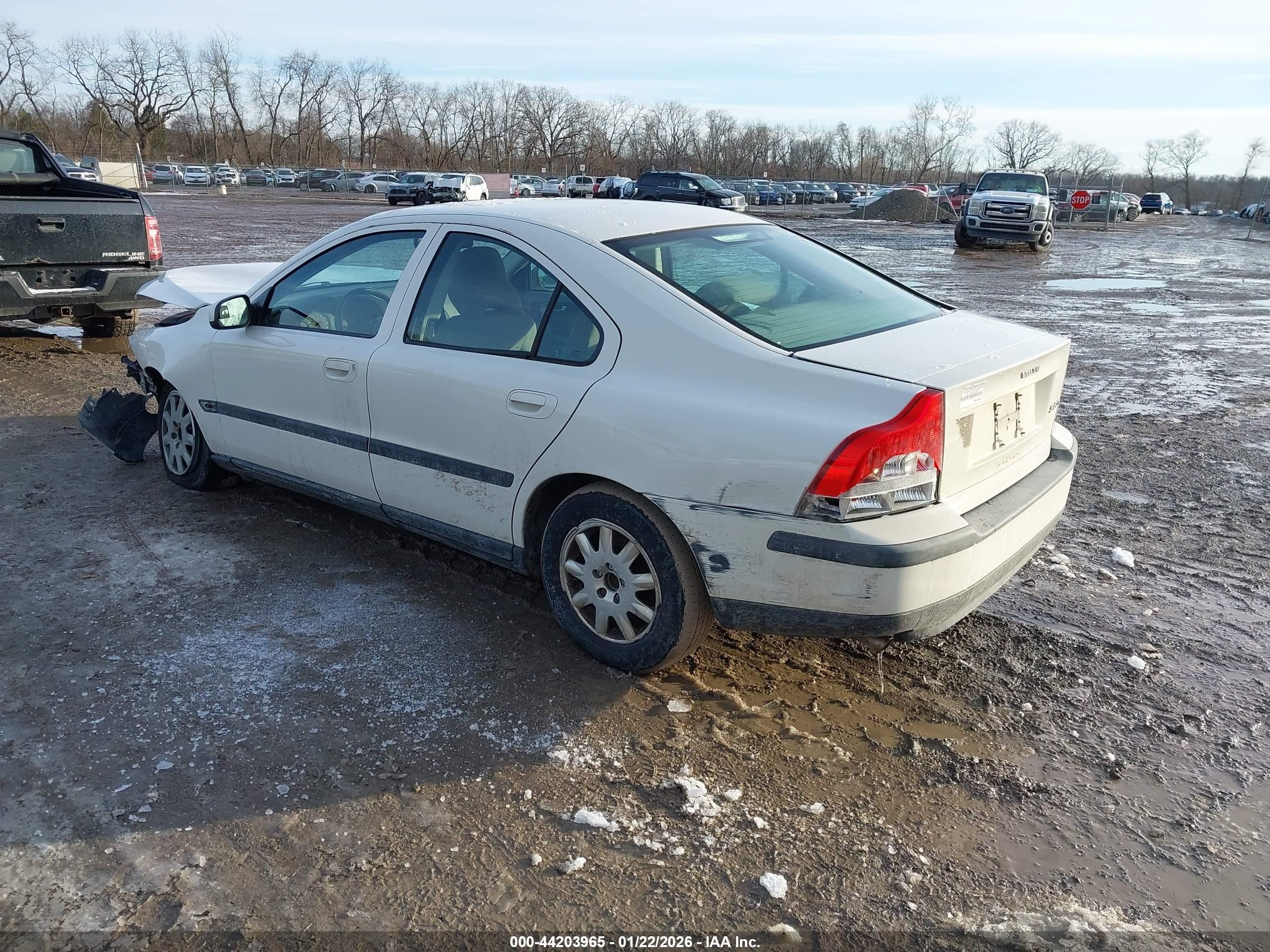 2002 Volvo S60 2.4 White vin: YV1RS61R722107484