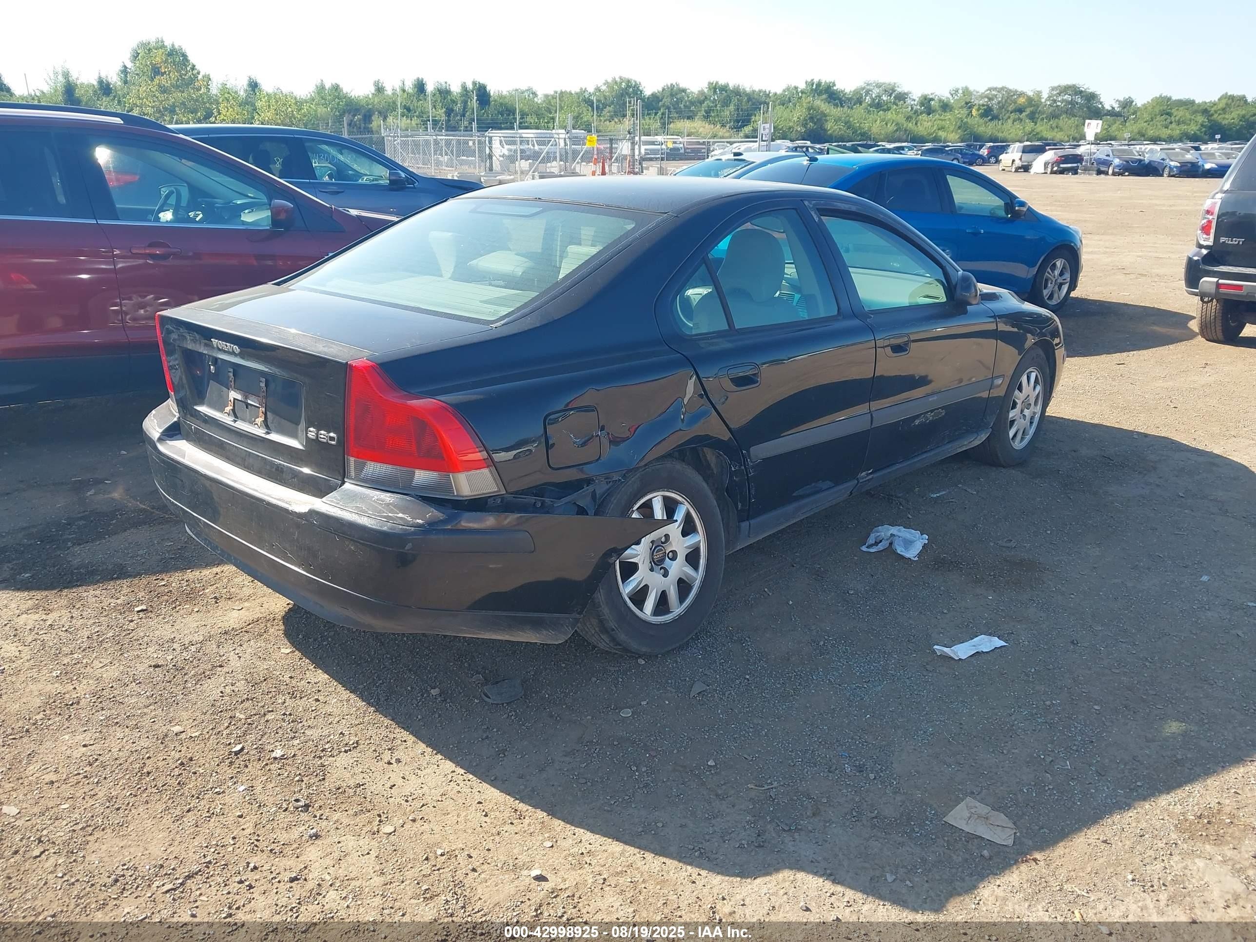 2002 Volvo S60 2.4 Черный vin: YV1RS61R722188678