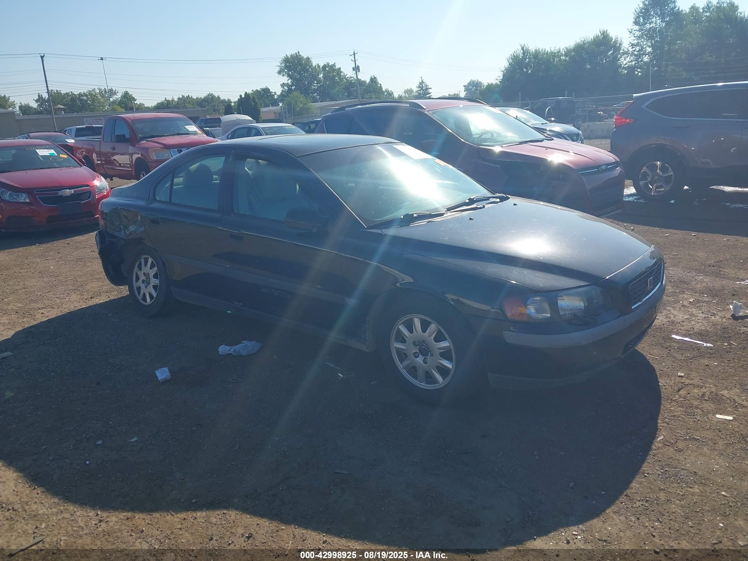 2002 Volvo S60 2.4 Черный vin: YV1RS61R722188678