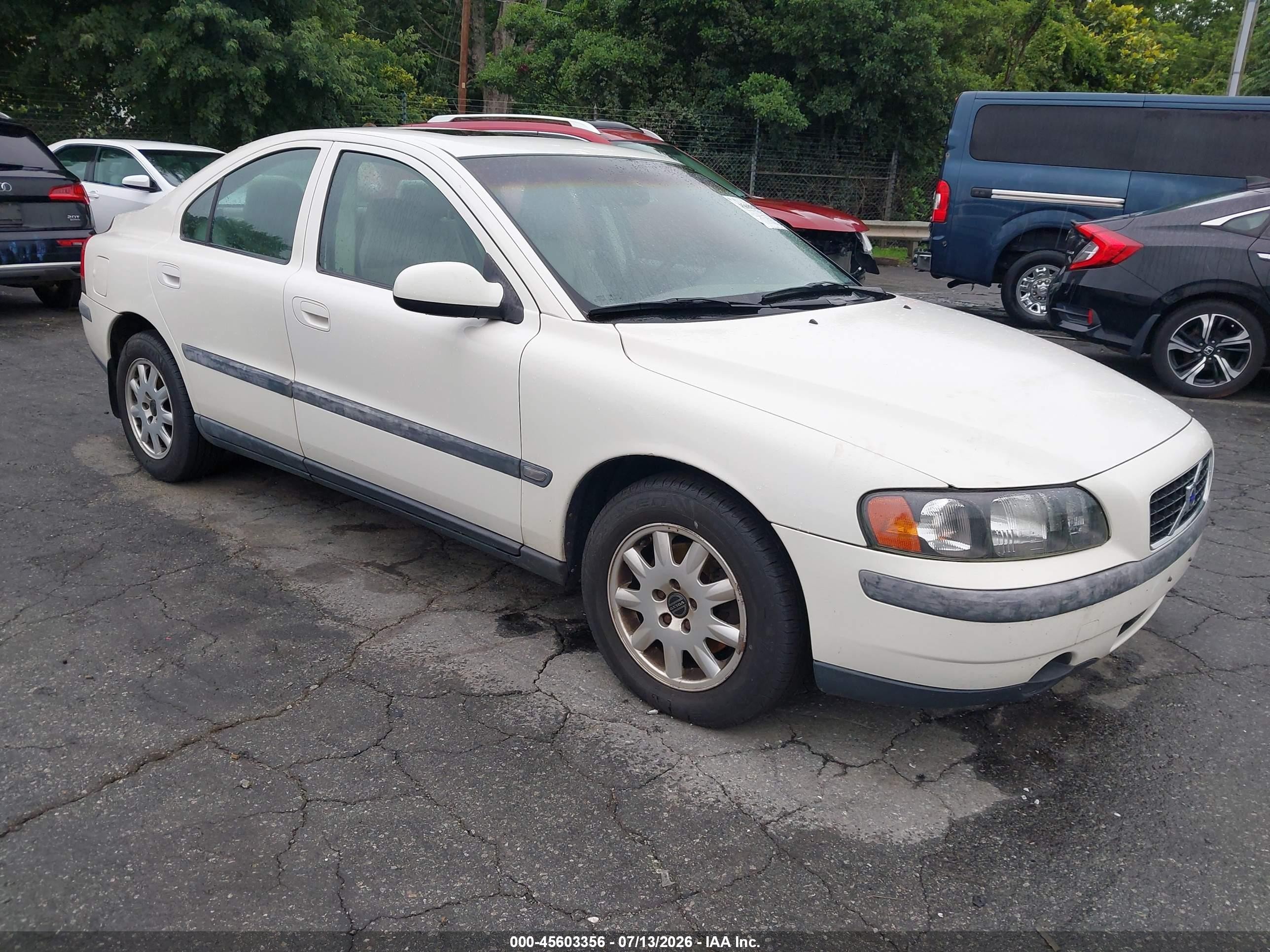 2001 Volvo S60 2.4 White vin: YV1RS61R912026646