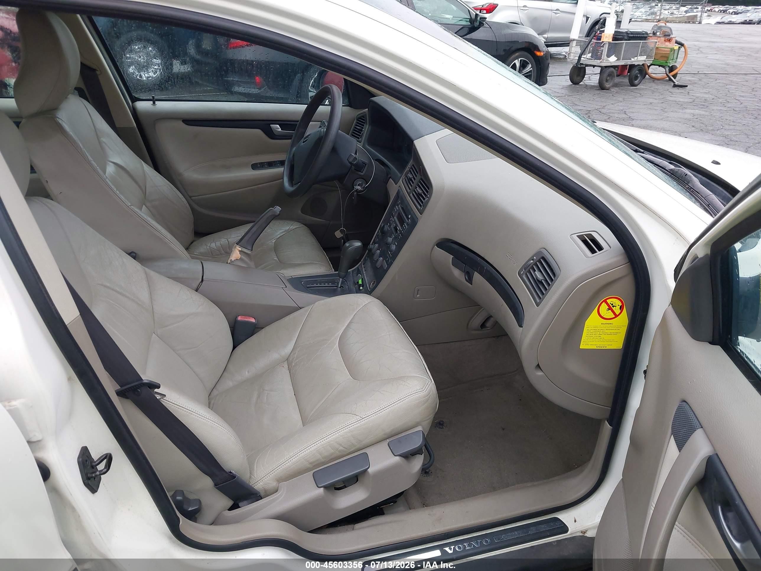 2001 Volvo S60 2.4 White vin: YV1RS61R912026646