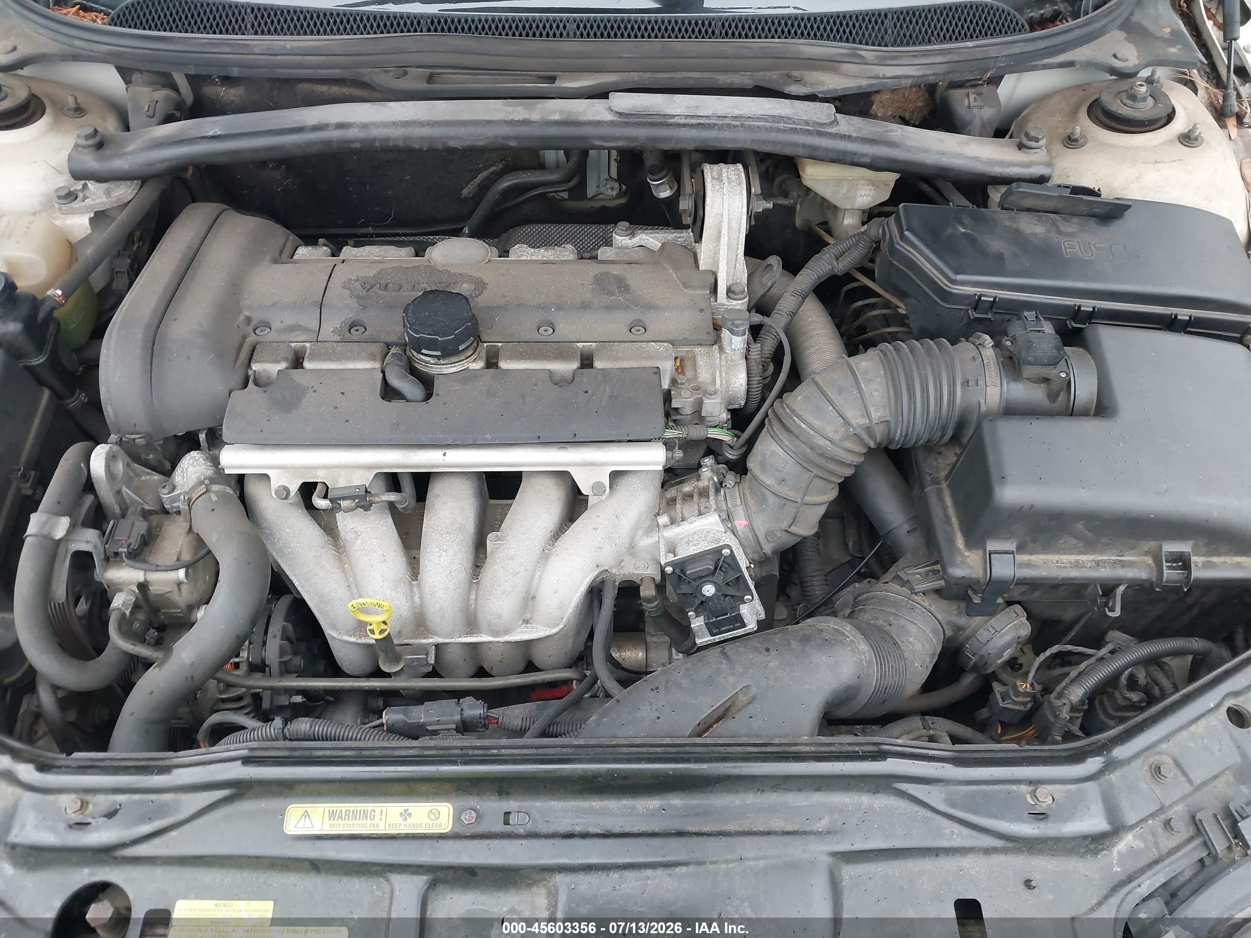 2001 Volvo S60 2.4 White vin: YV1RS61R912026646