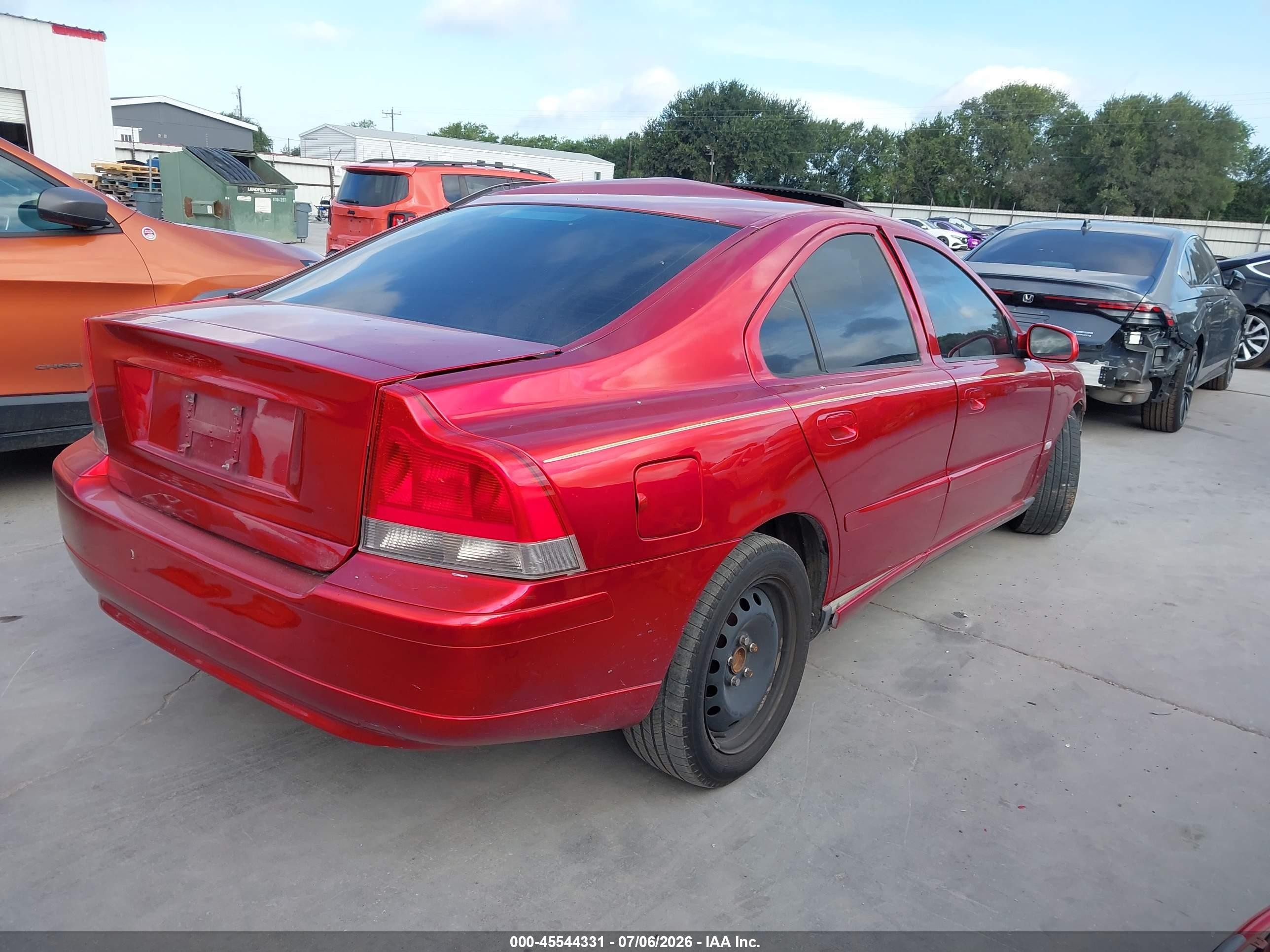 2003 Volvo S60 2.4 Red vin: YV1RS61T532279221