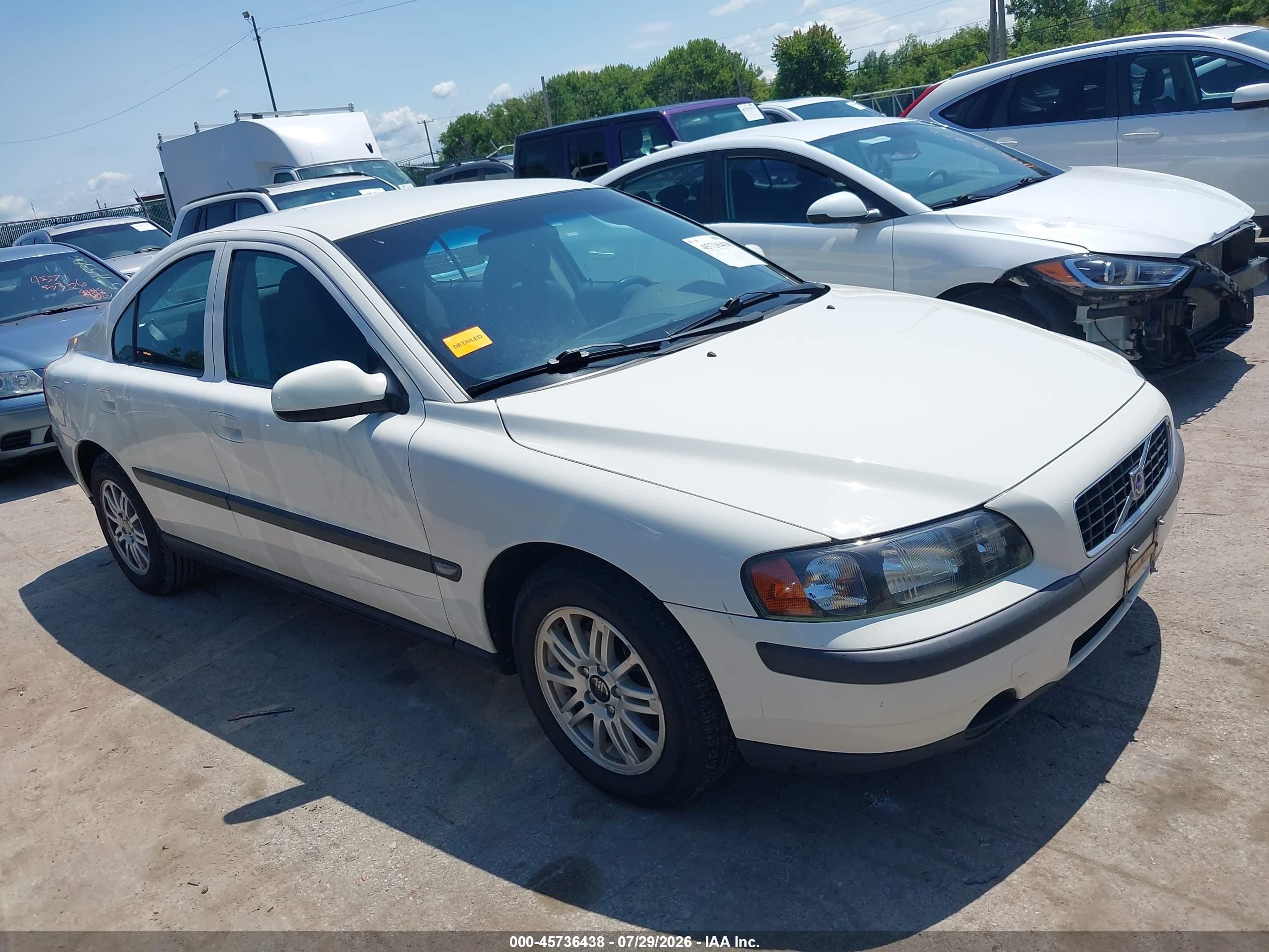 2003 Volvo S60 2.4 White vin: YV1RS61T832267600