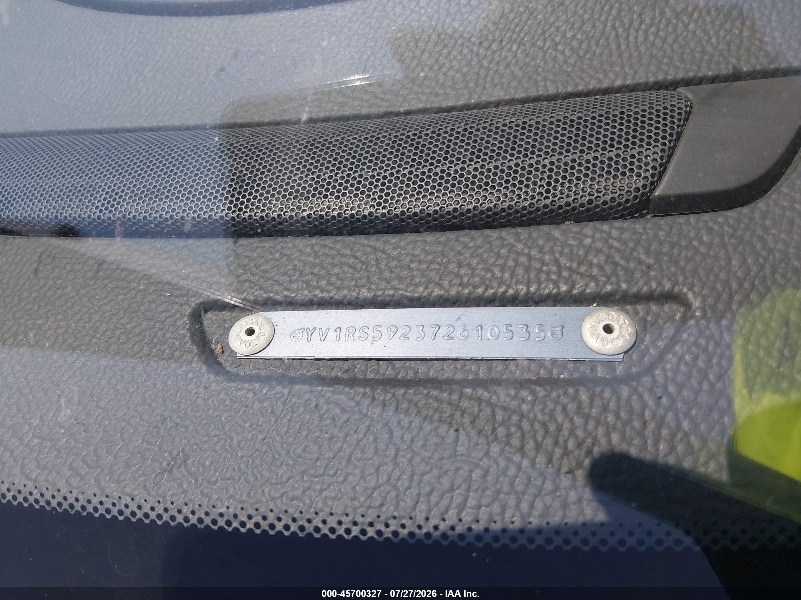 2007 Volvo S60 2.5t Черный vin: YV1Rs592372610535