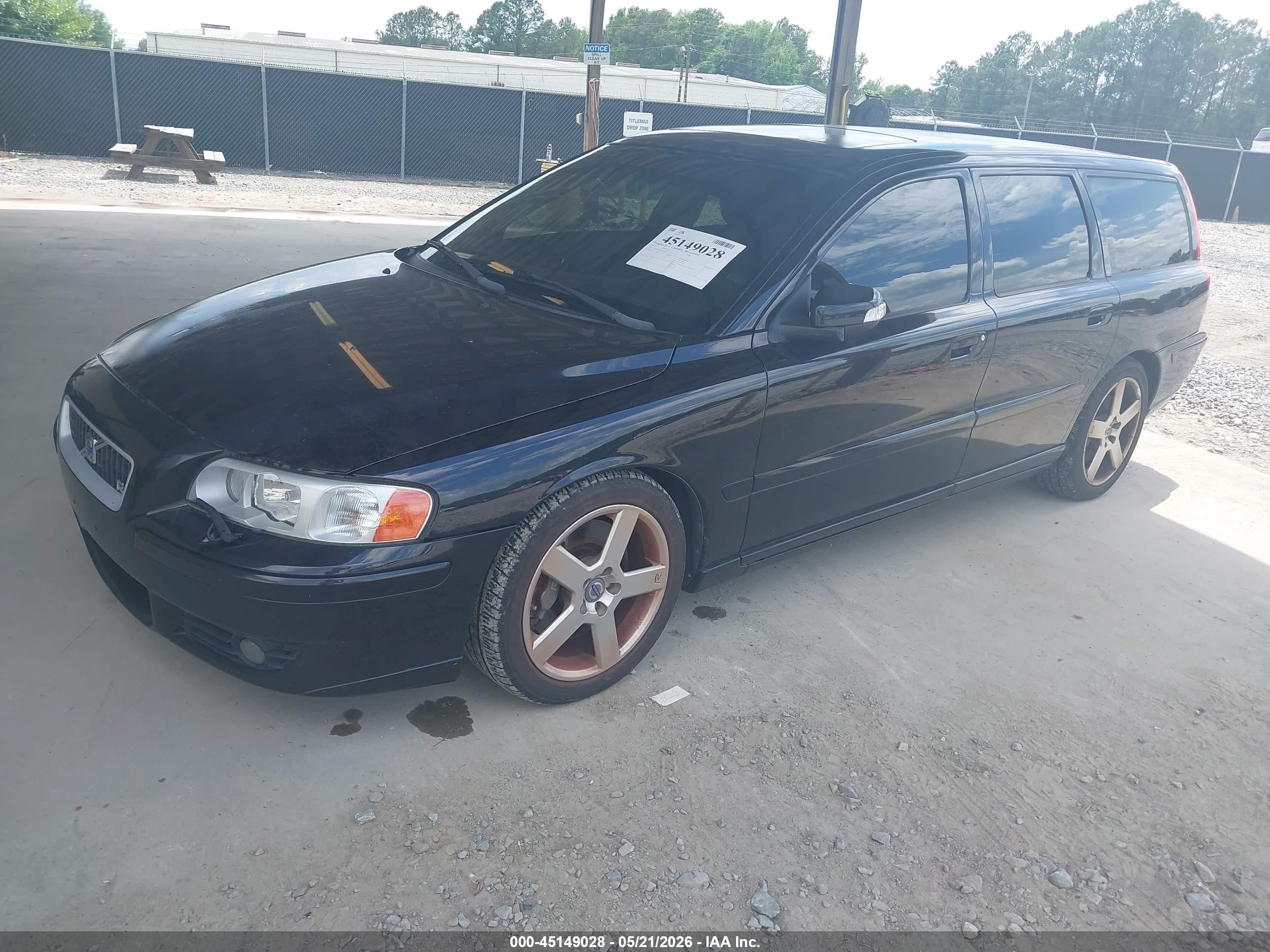 2007 Volvo V70 R Black vin: YV1SJ527572622292