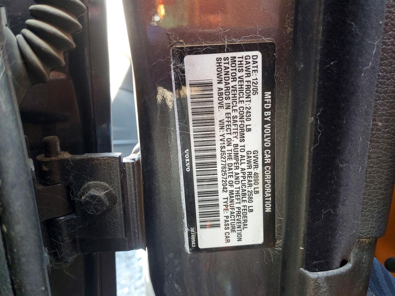 2006 Volvo V70 R Gray vin: YV1SJ527762572042