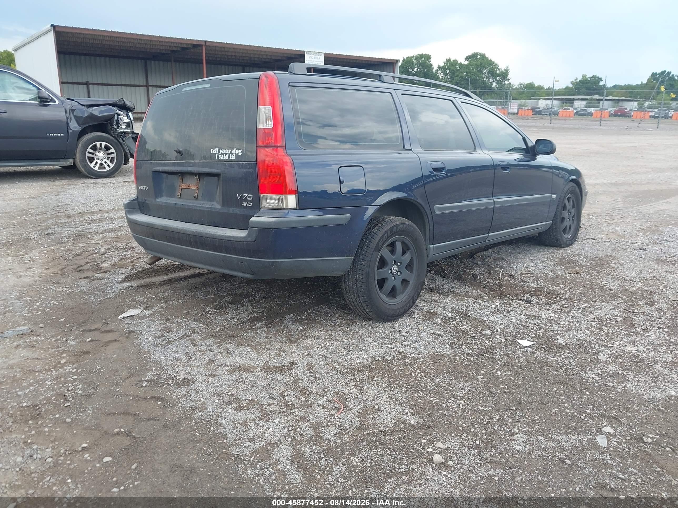 2002 Volvo V70 2.4t Blue vin: YV1SJ58D221188277