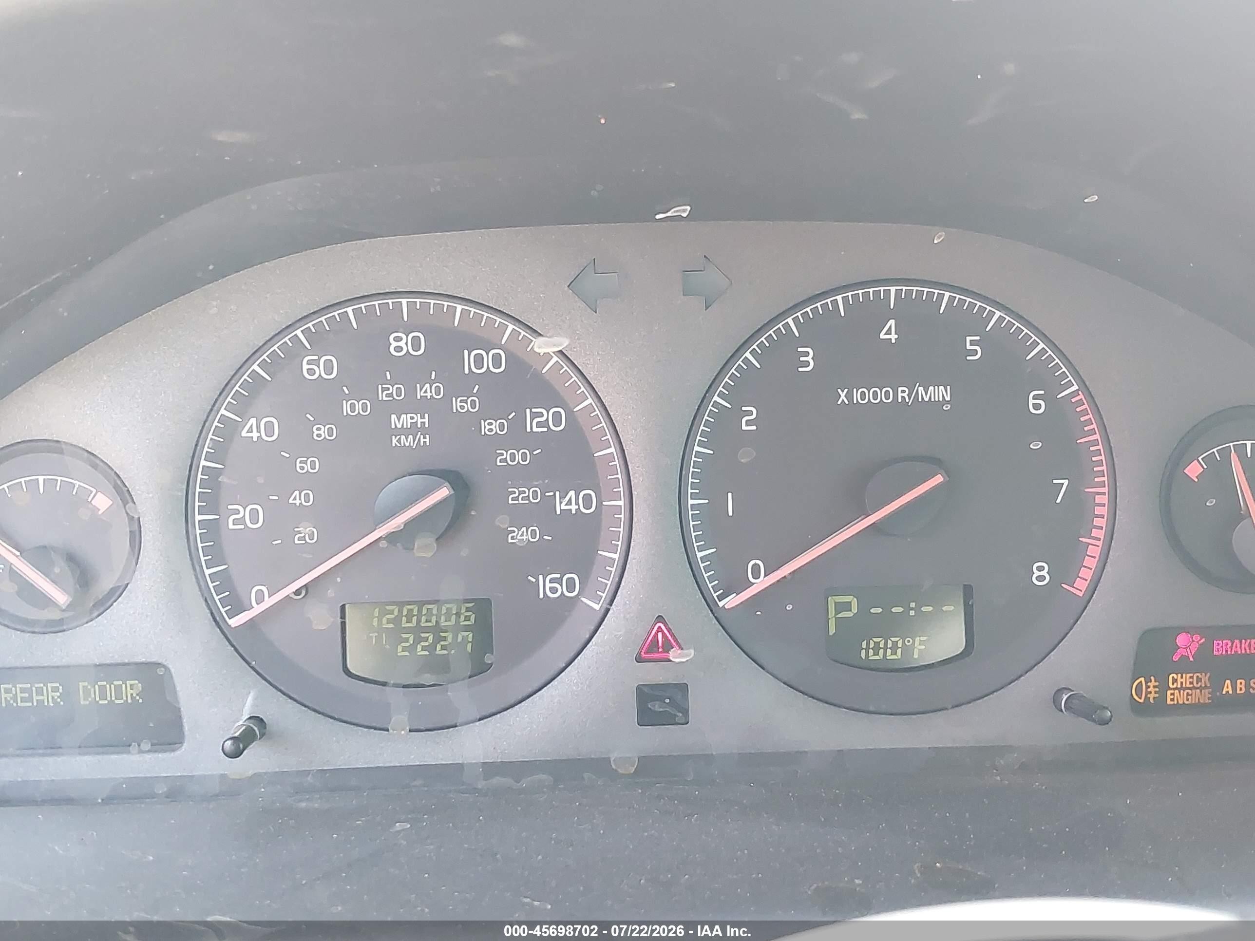 2003 Volvo V70 2.4l Turbo Gray vin: YV1SW58DX32299060