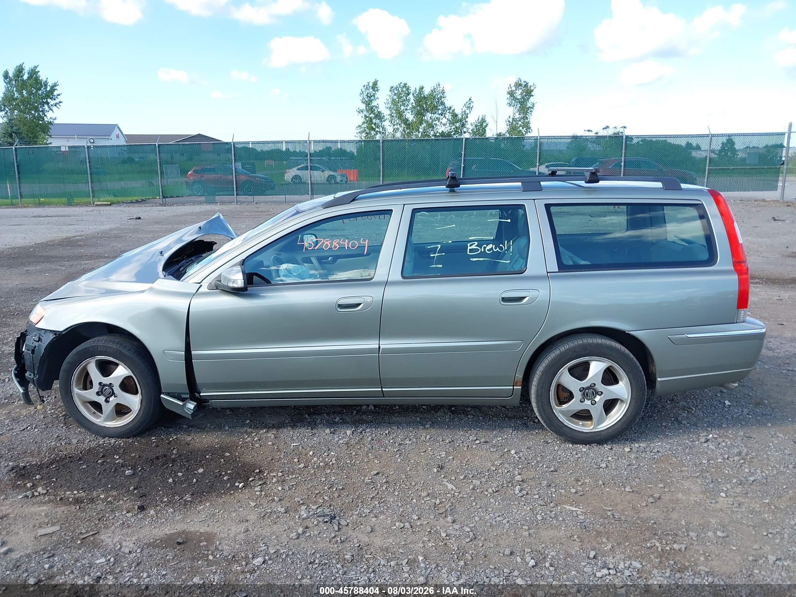 2007 Volvo V70 2.5t Gray vin: YV1SW592672650212