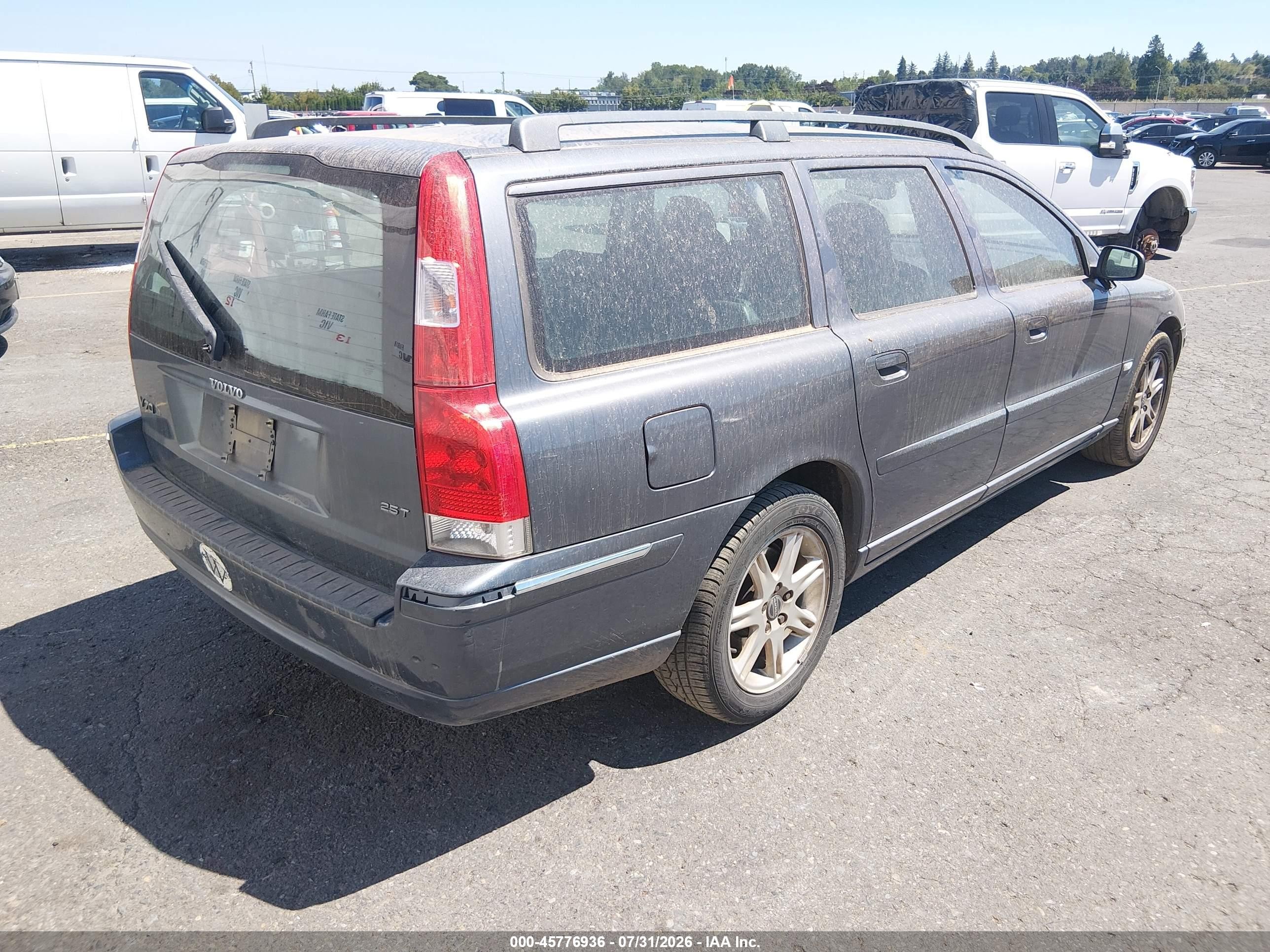 2005 Volvo V70 2.5t A/2.5t A Sr Gray vin: YV1SW592952470929