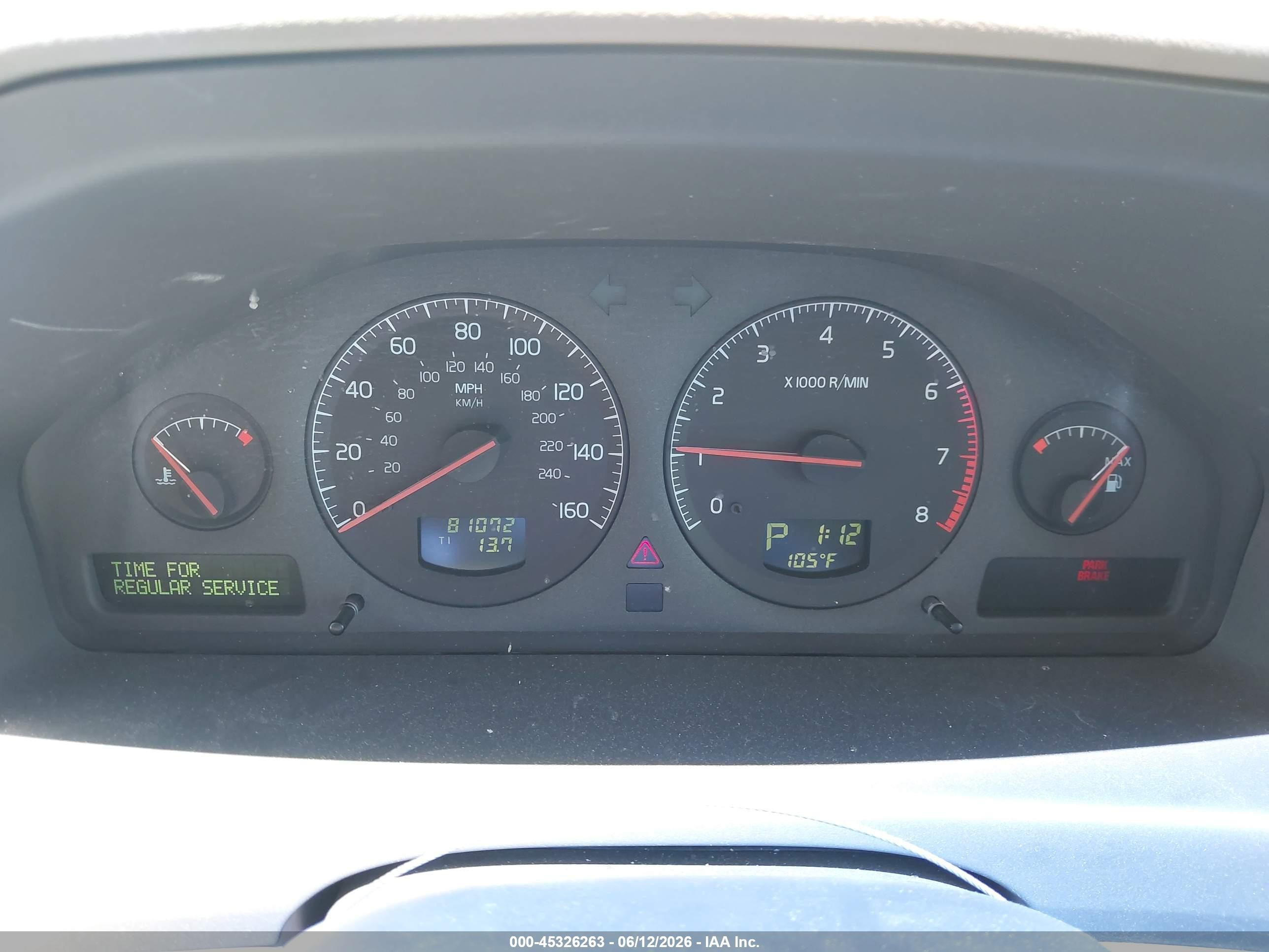 2002 Volvo V70 2.4 Gray vin: YV1SW61R221183738