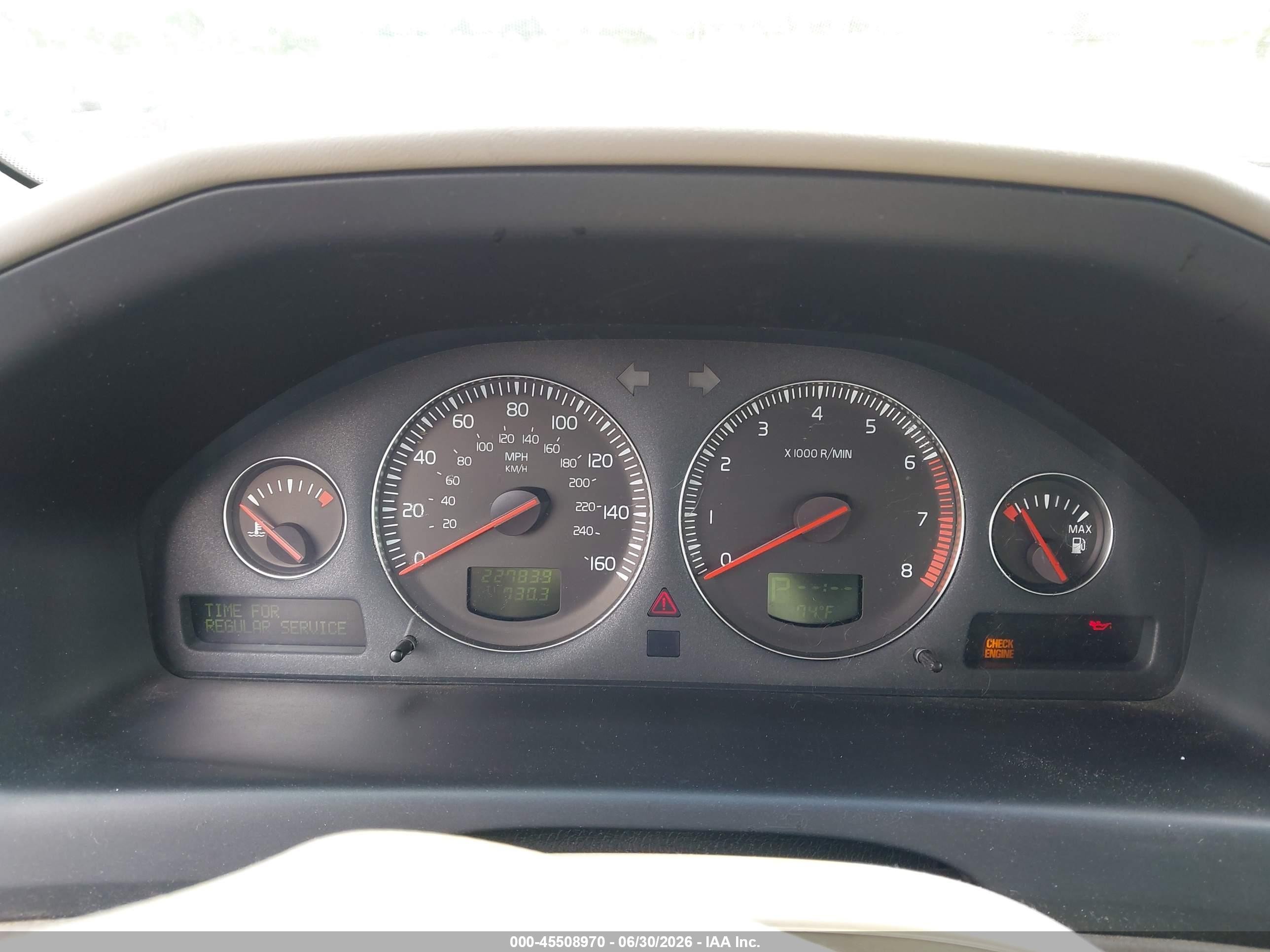 2004 Volvo V70 2.4 Серебряный vin: YV1SW61T542406234
