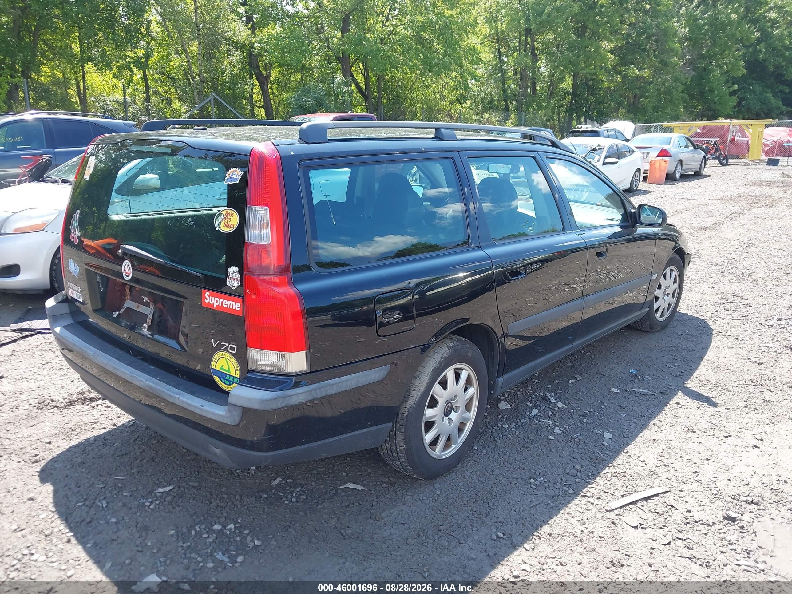 2003 Volvo V70 2.4 Black vin: YV1SW61T732324374