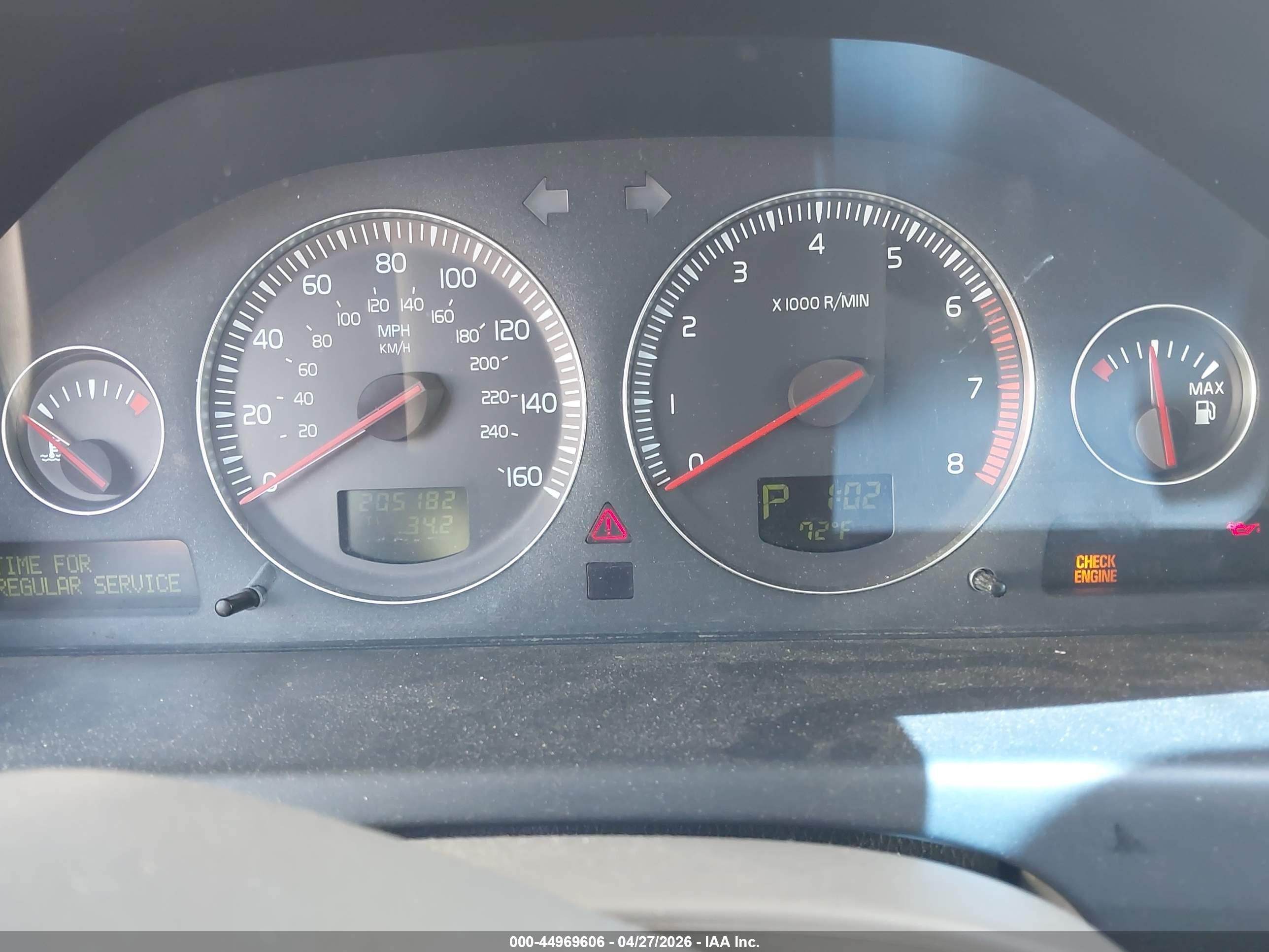 2004 Volvo V70 2.4 White vin: YV1SW61T742379408