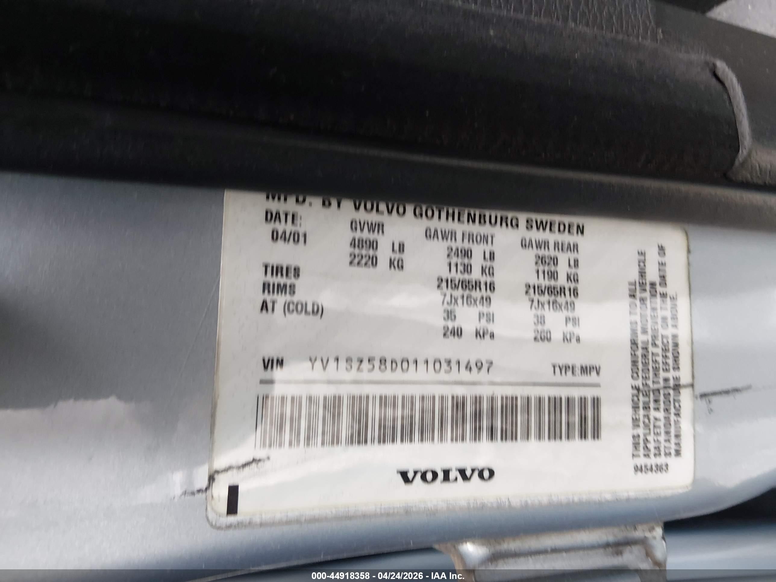 2001 Volvo V70 Xc Gray vin: YV1SZ58D011031497