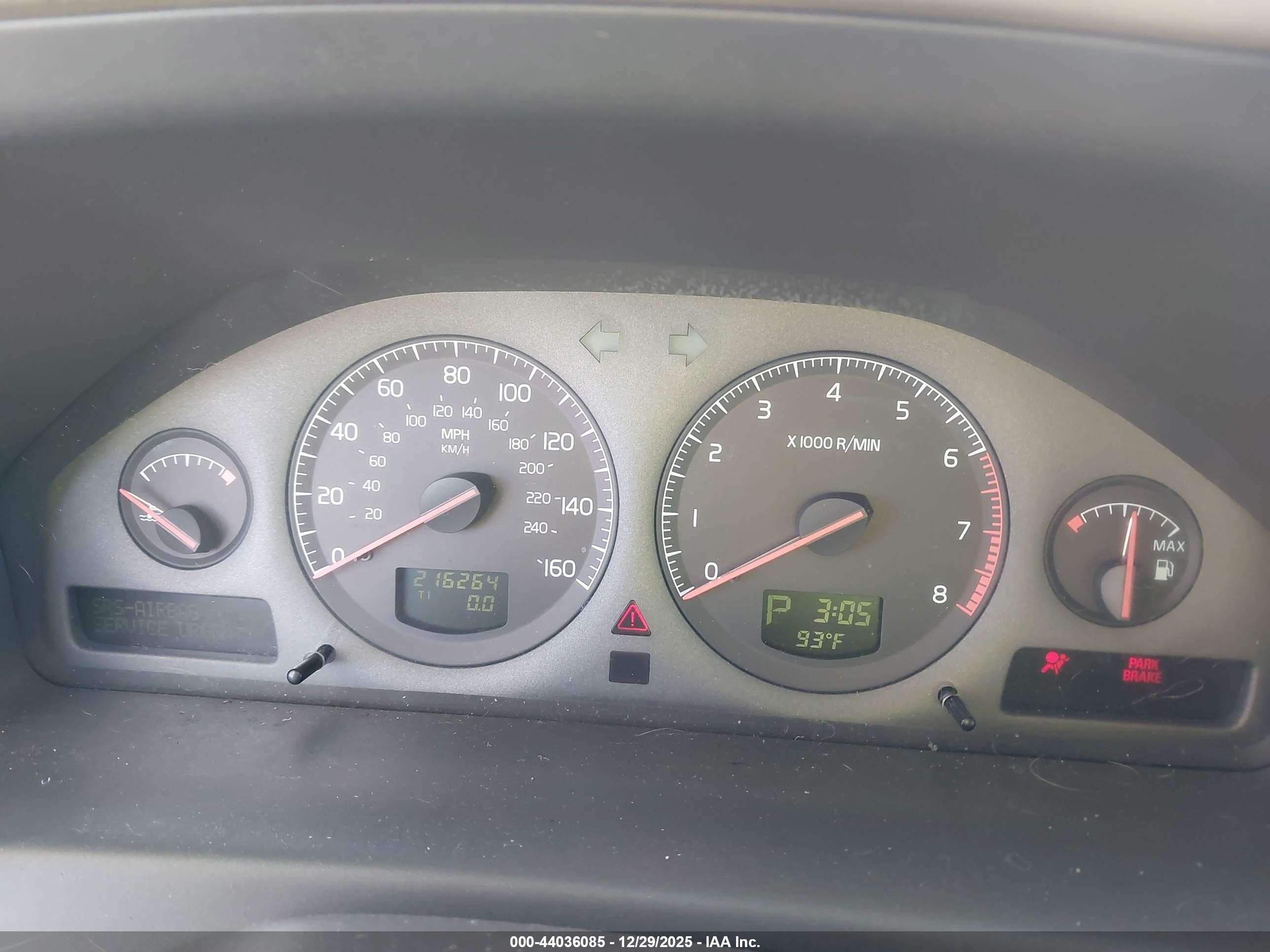 2002 Volvo V70 Xc Champagne vin: YV1SZ58D221065698