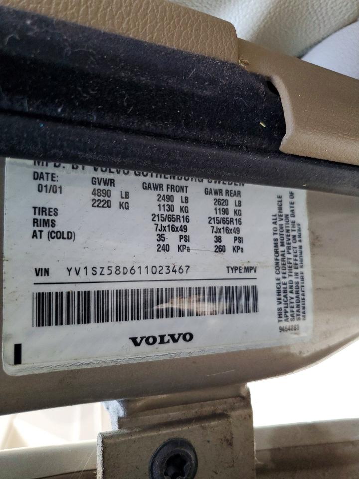 2001 Volvo V70 Xc Коричневый vin: YV1SZ58D611023467