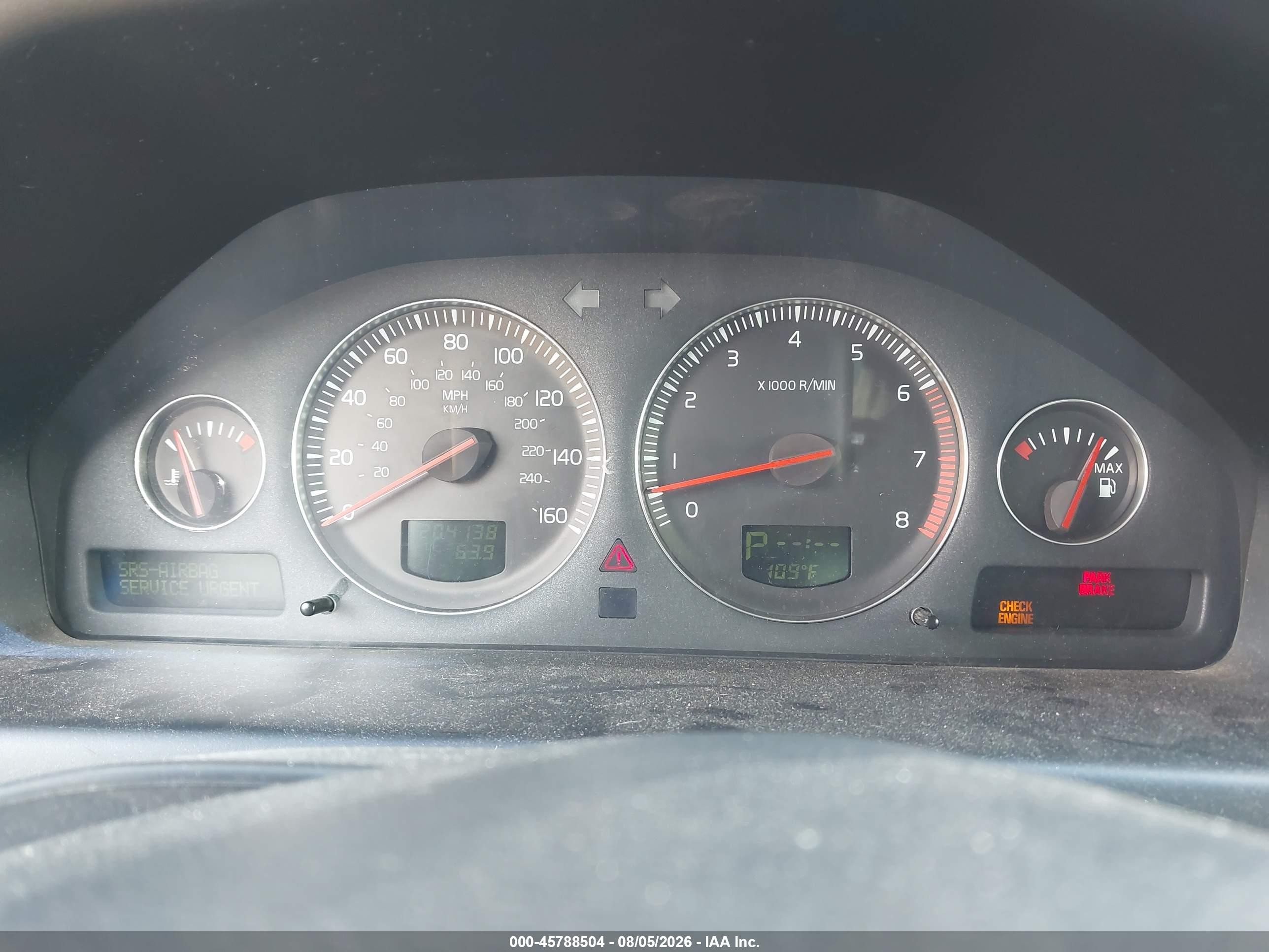 2004 Volvo Xc70 2.5t Gray vin: YV1SZ59H041160698