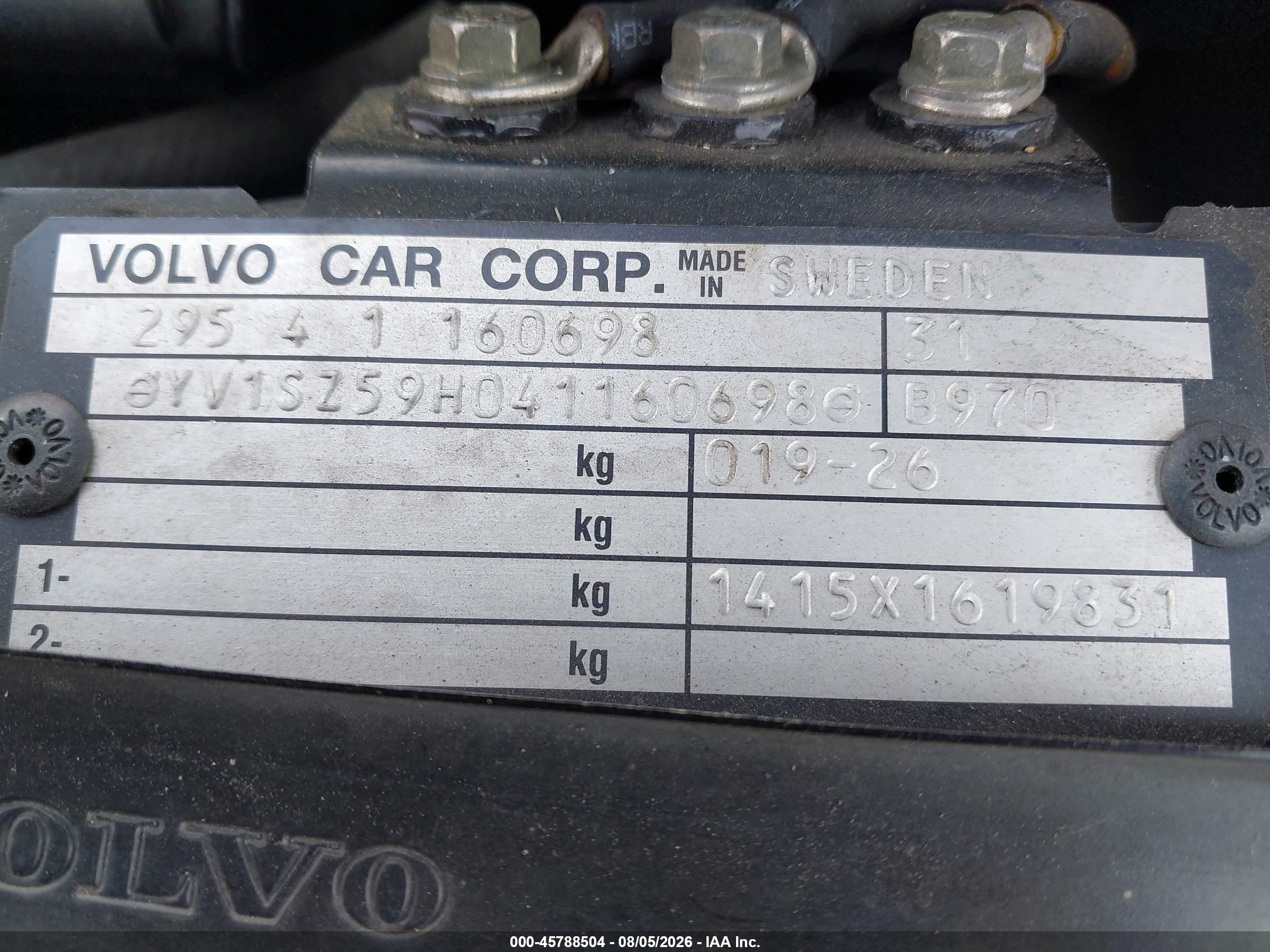 2004 Volvo Xc70 2.5t Gray vin: YV1SZ59H041160698