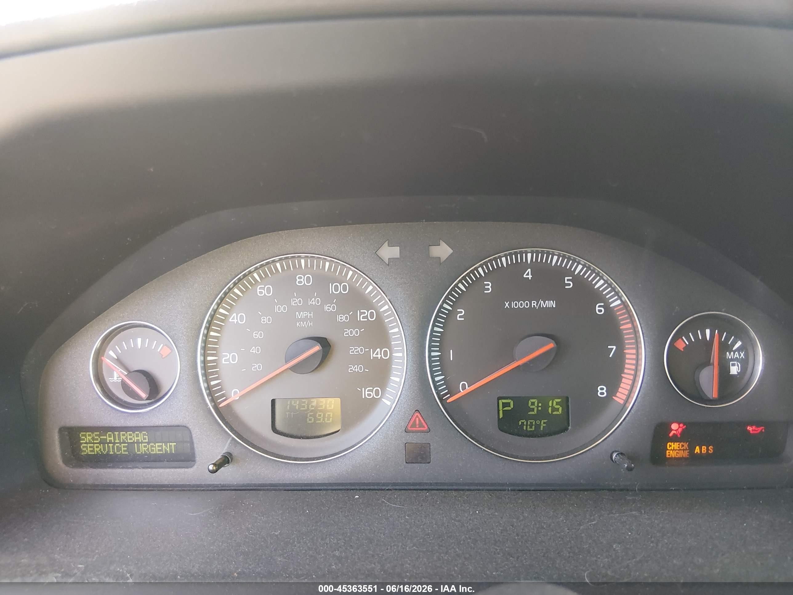 2004 Volvo Xc70 2.5t Silver vin: YV1SZ59H741160309