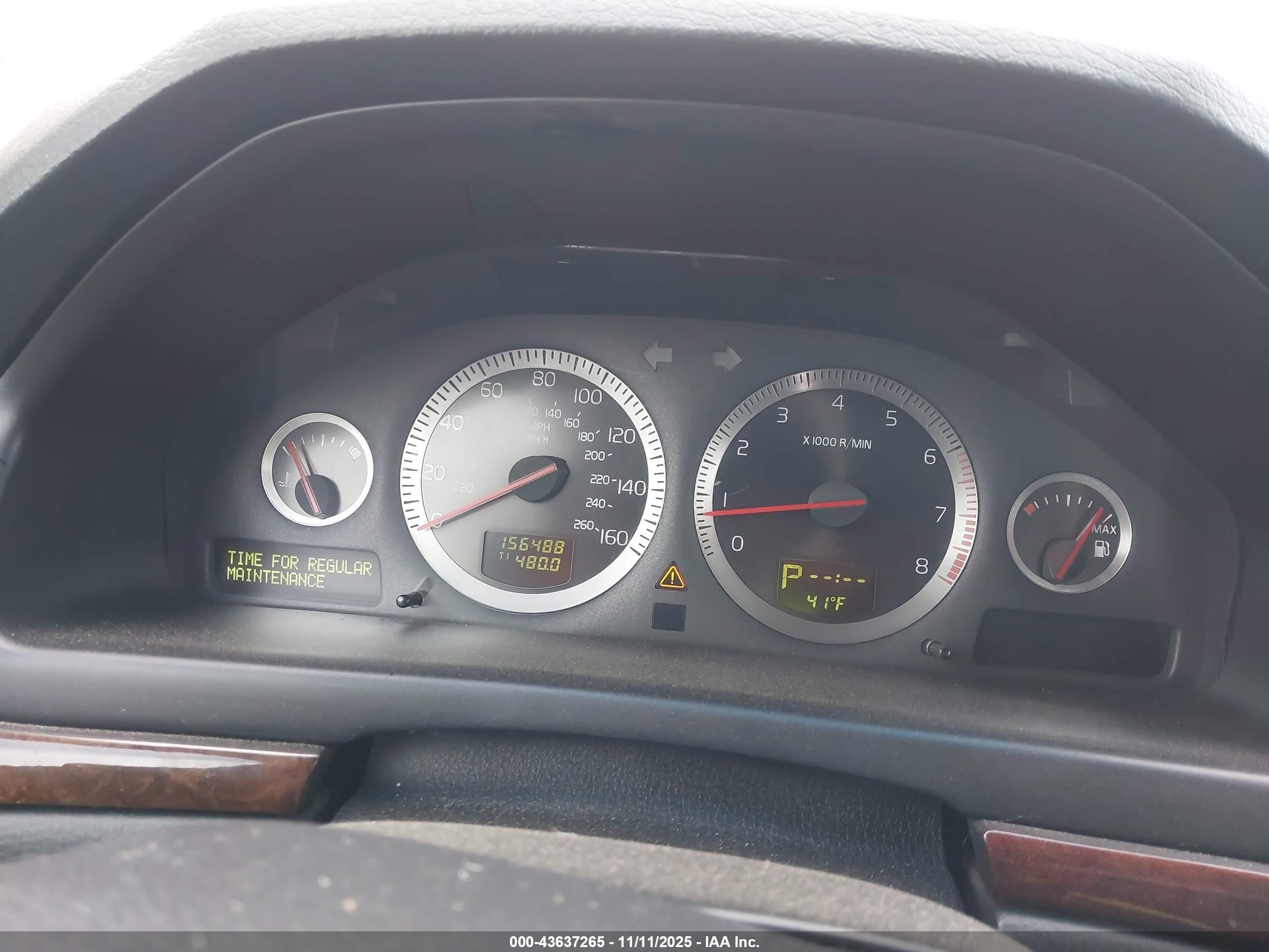 2006 Volvo S80 2.5t Gray vin: YV1TH592061440966