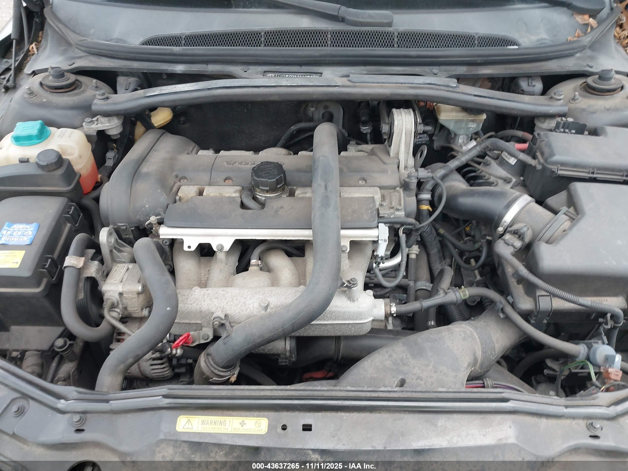 2006 Volvo S80 2.5t Gray vin: YV1TH592061440966