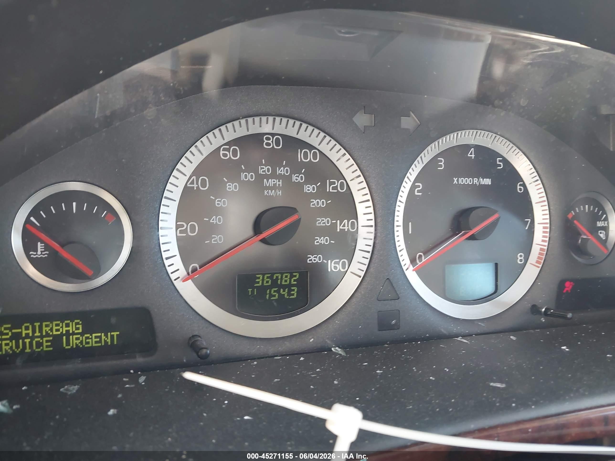 2006 Volvo S80 2.5t Серый vin: YV1TH592161445383
