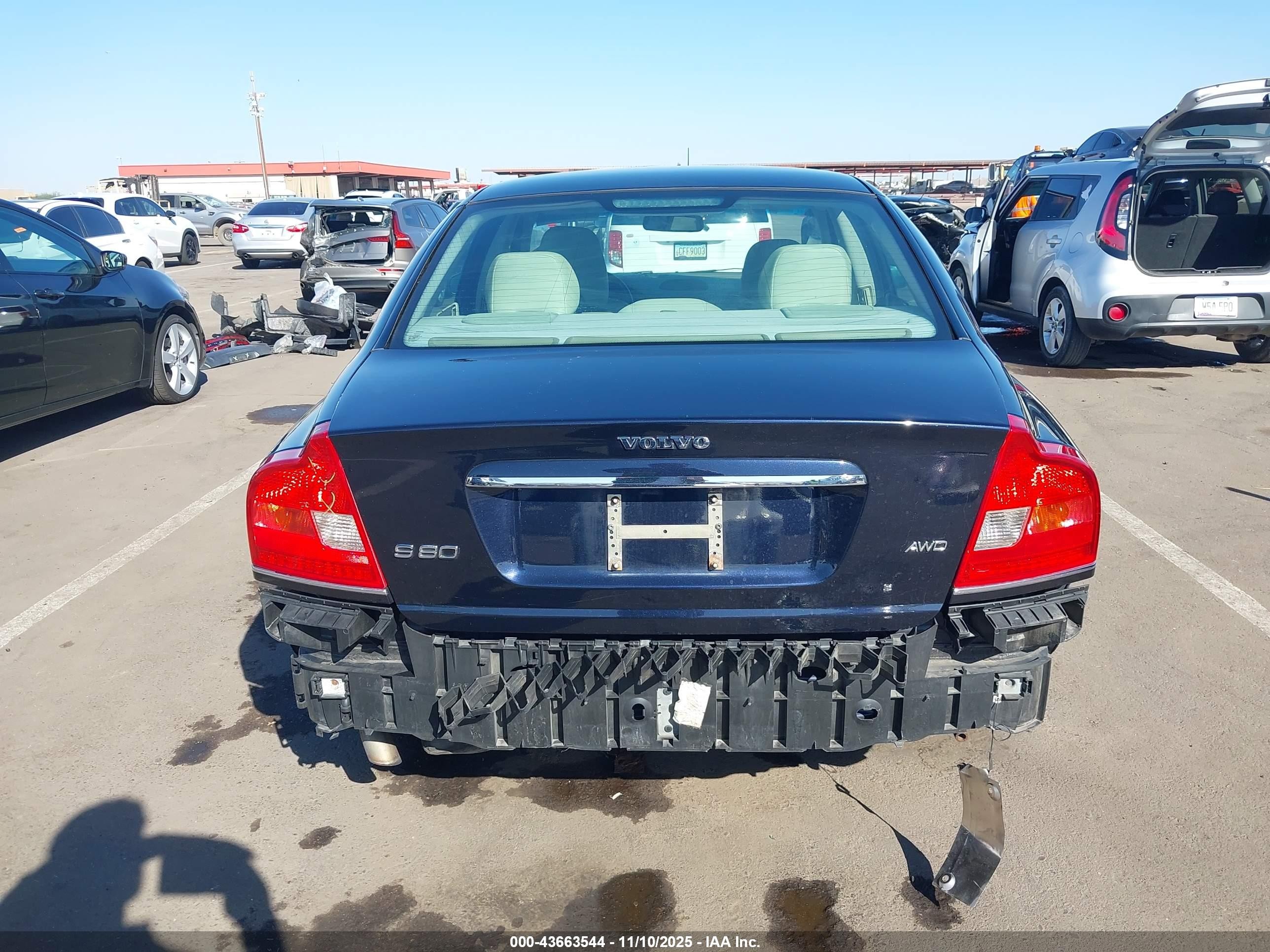 2006 Volvo S80 2.5t Navy vin: YV1TH592261445201