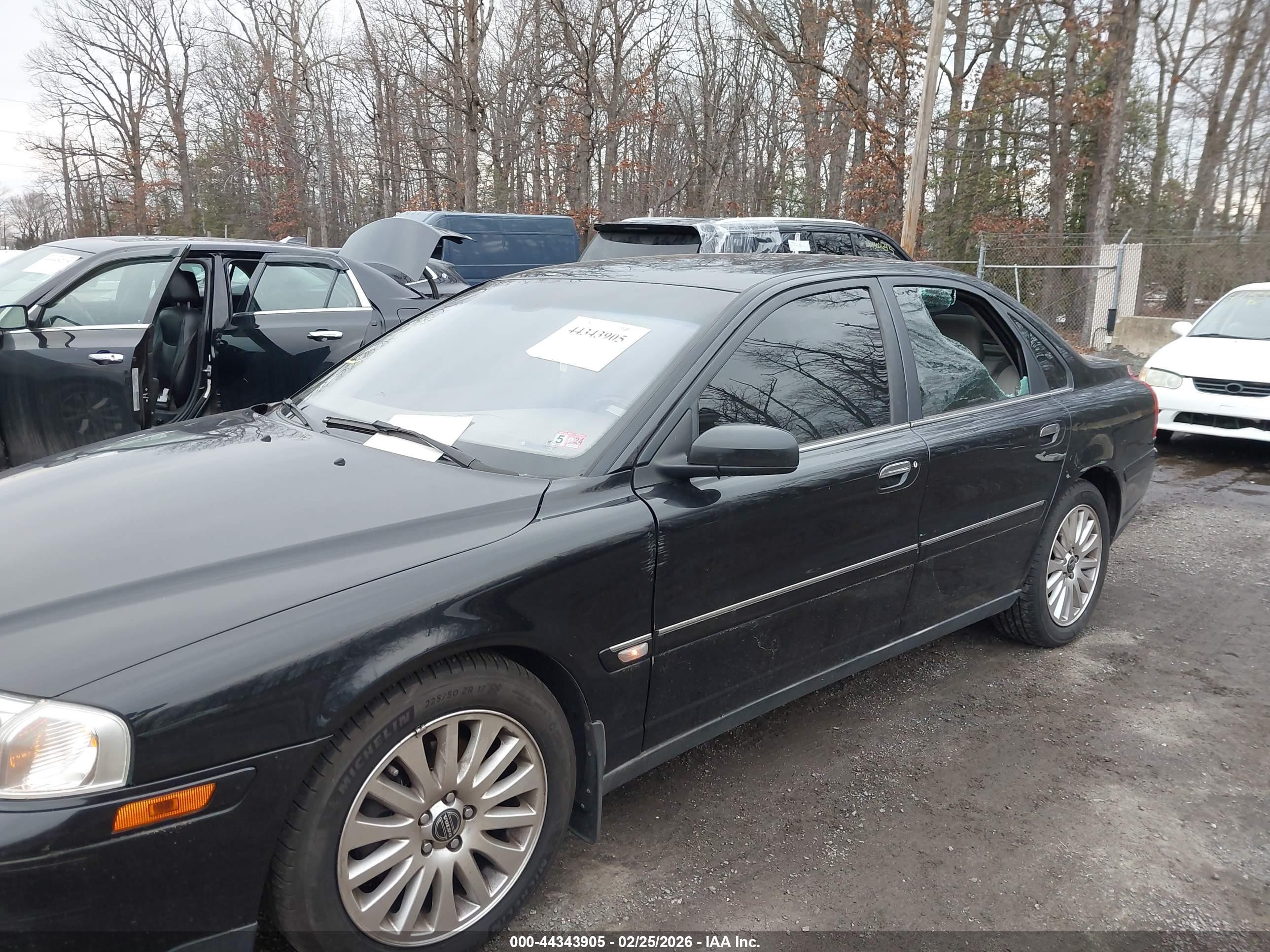 2006 Volvo S80 2.5t Black vin: YV1TH592261446719
