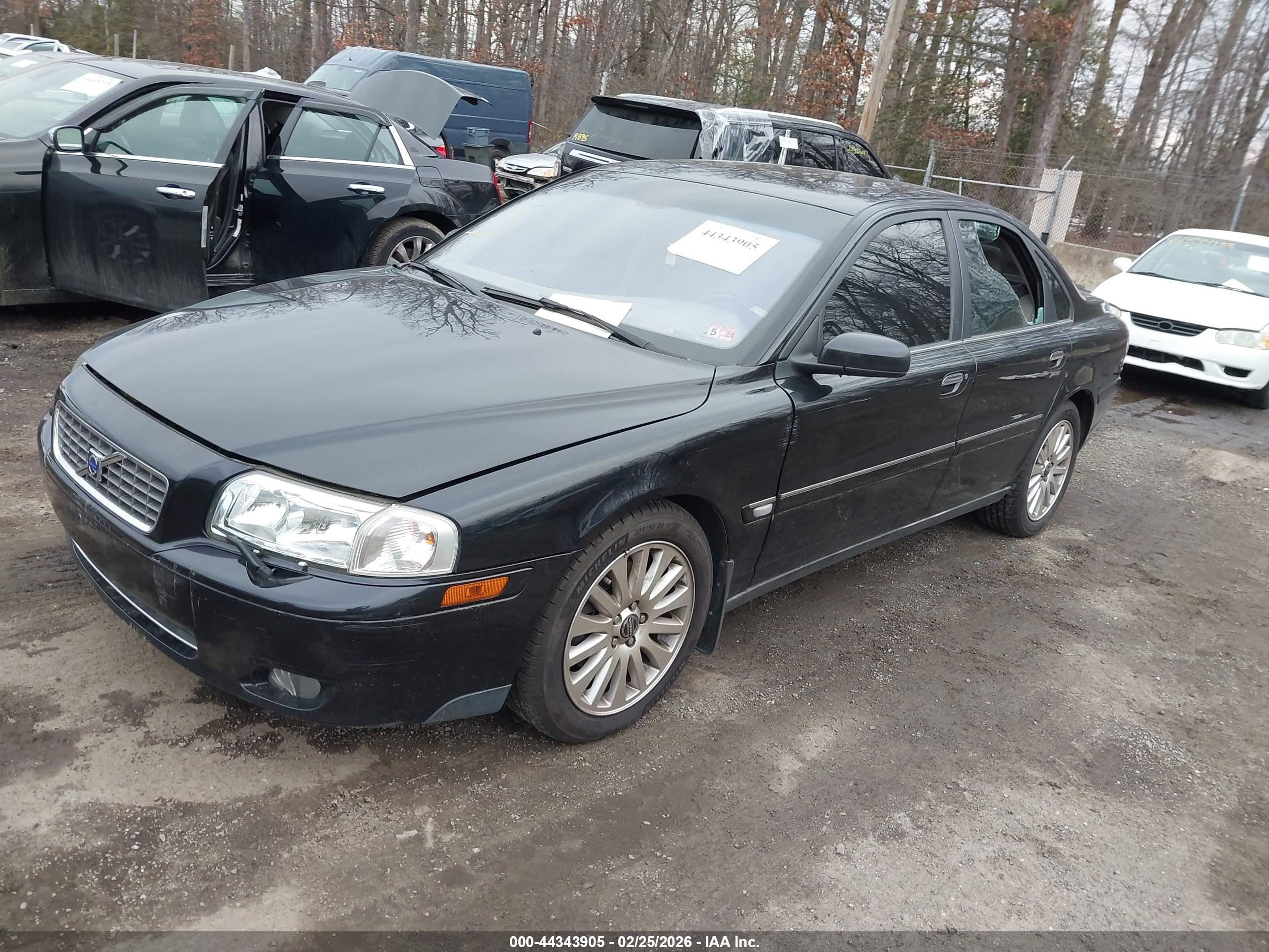 2006 Volvo S80 2.5t Black vin: YV1TH592261446719