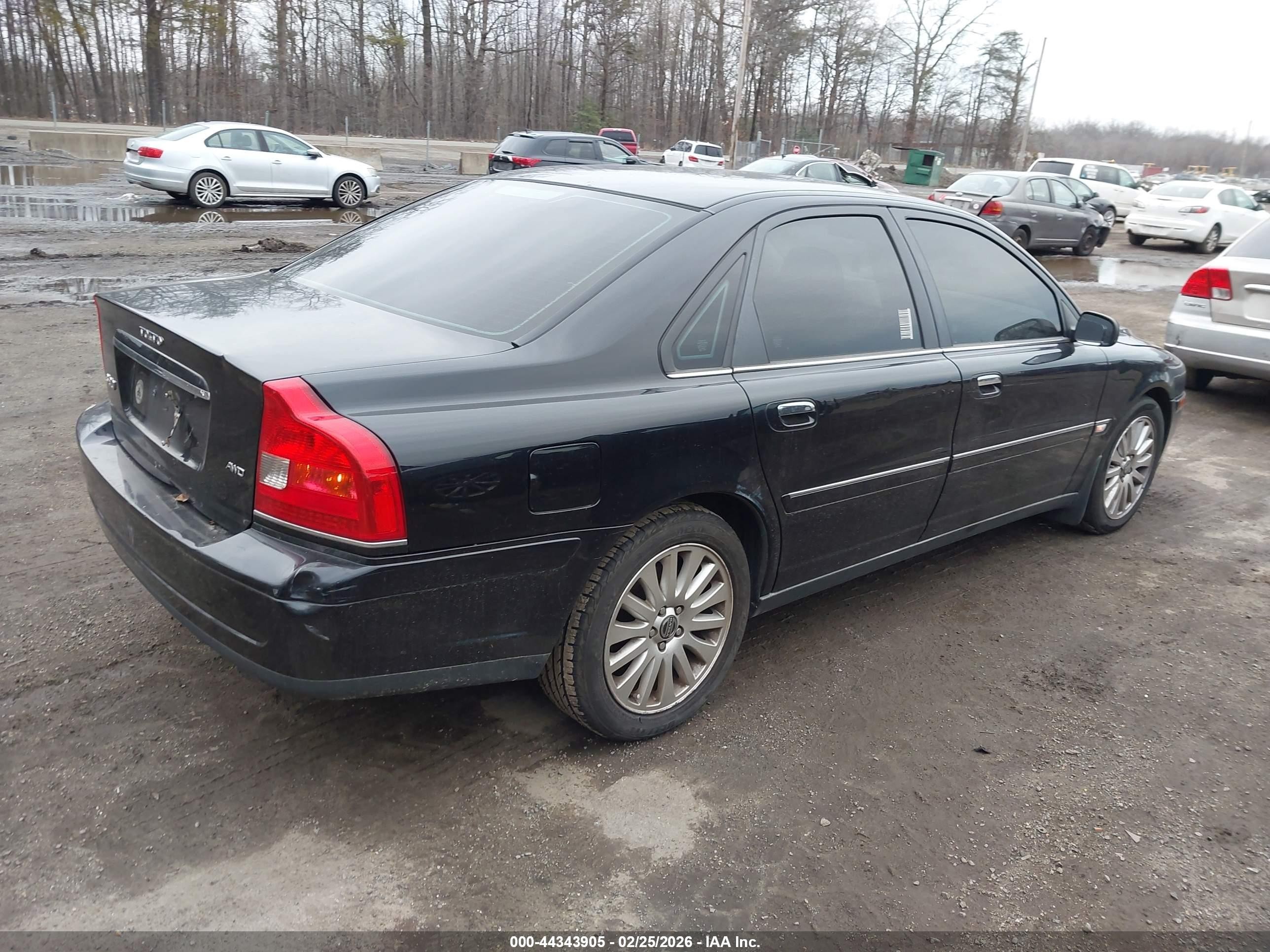 2006 Volvo S80 2.5t Black vin: YV1TH592261446719