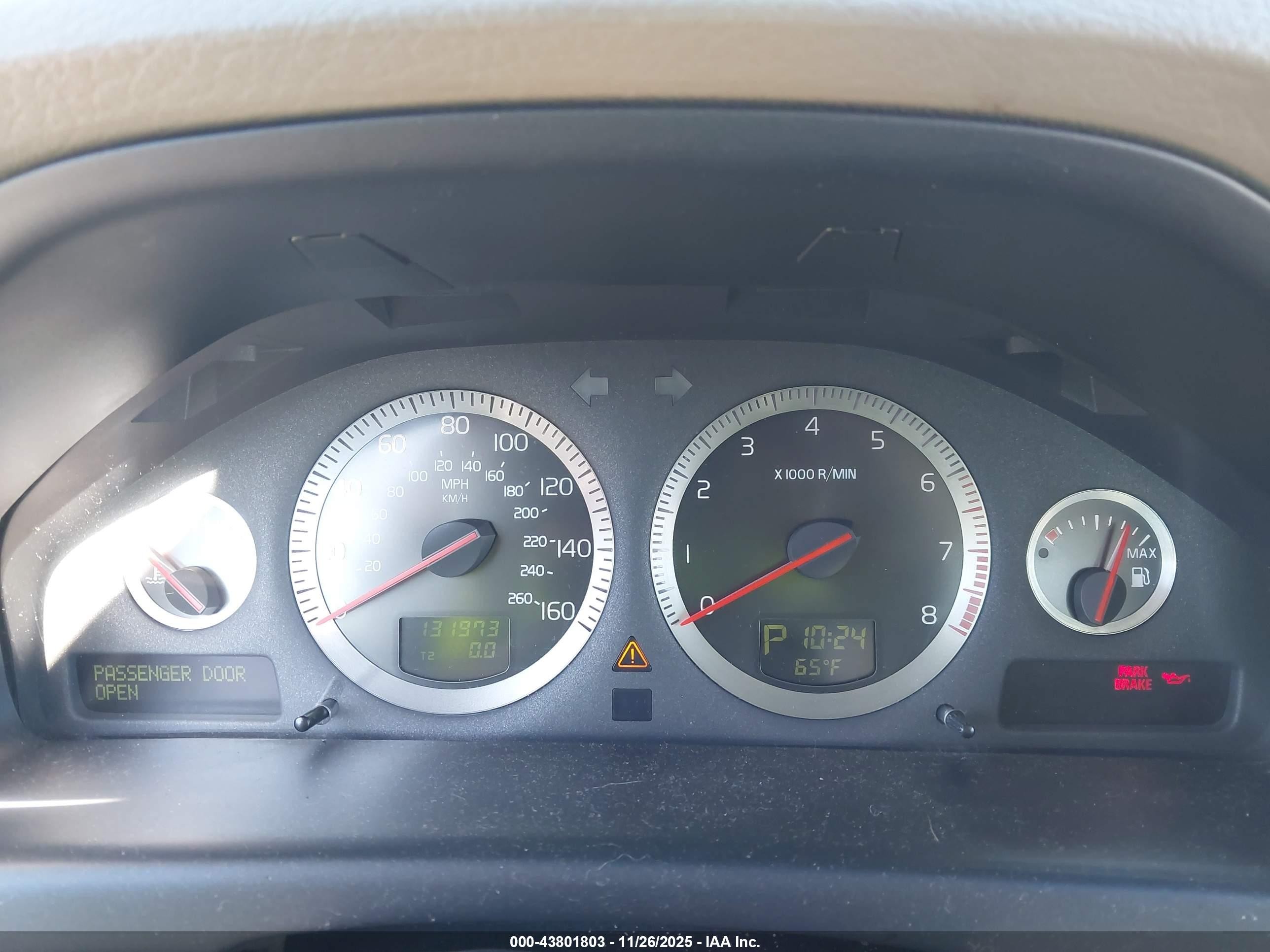 2006 Volvo S80 2.5t Silver vin: YV1TH592461439447