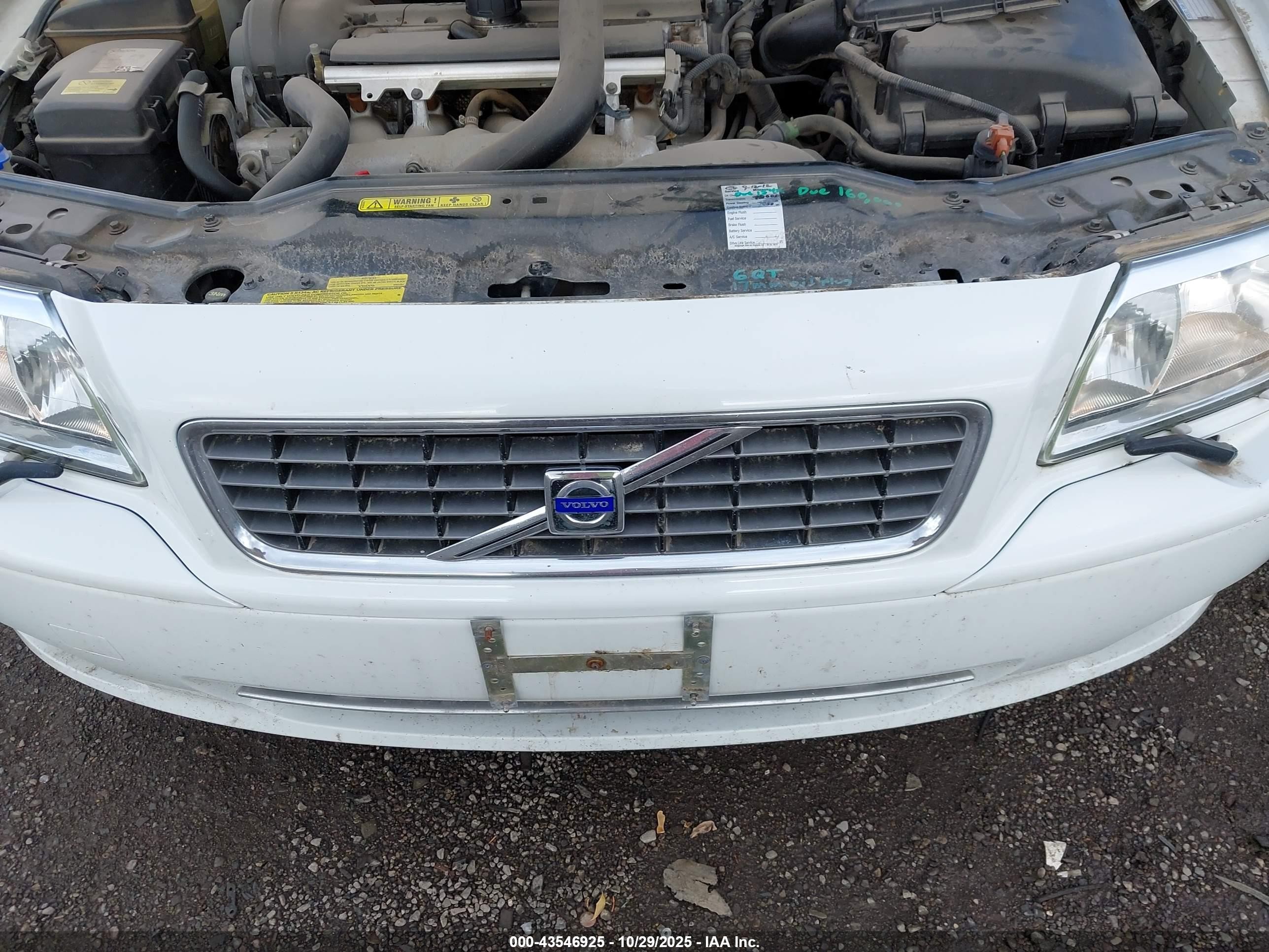 2006 Volvo S80 2.5t White vin: YV1TH592761435991