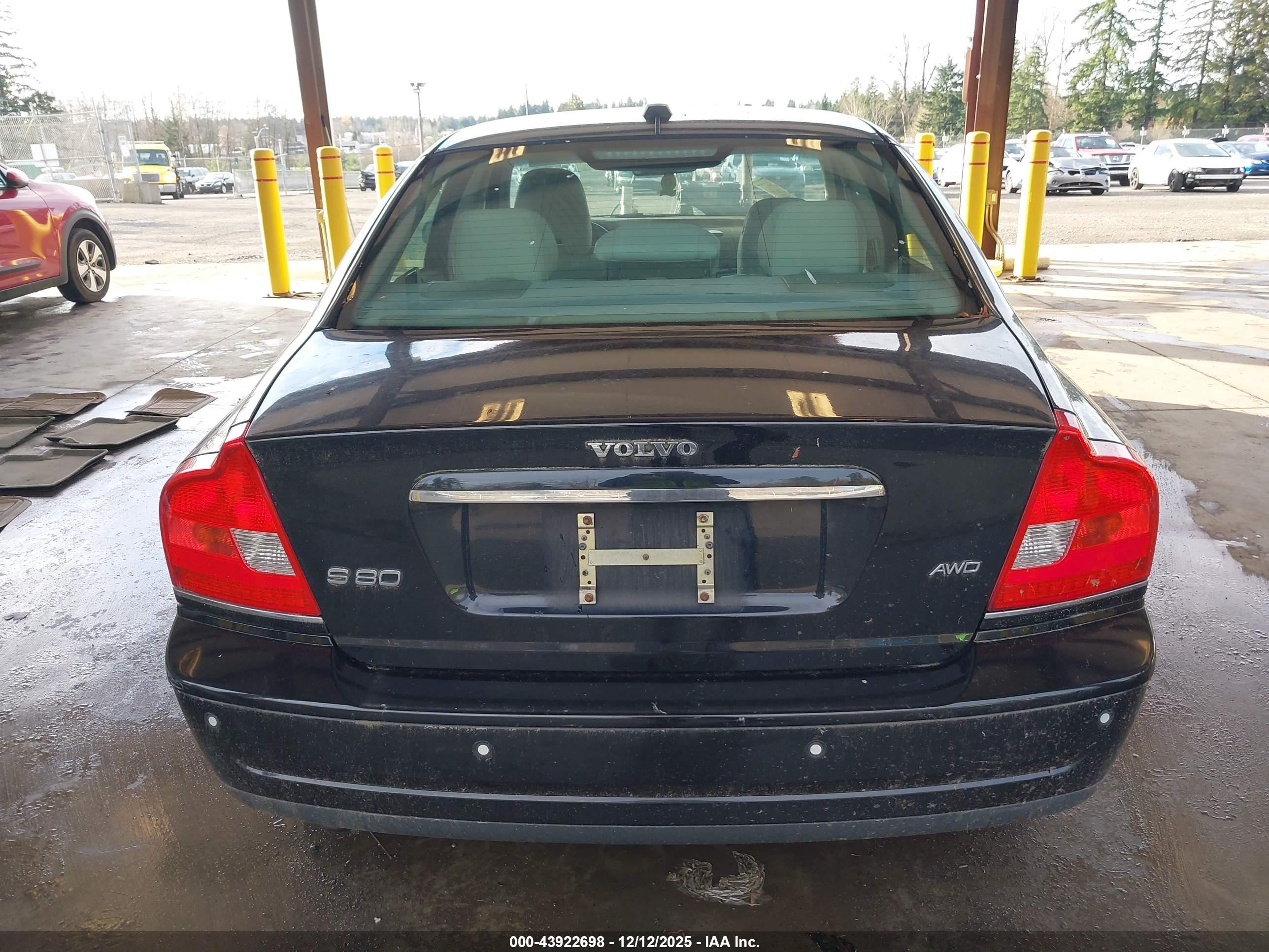 2006 Volvo S80 2.5t Black vin: YV1TH592X61441431