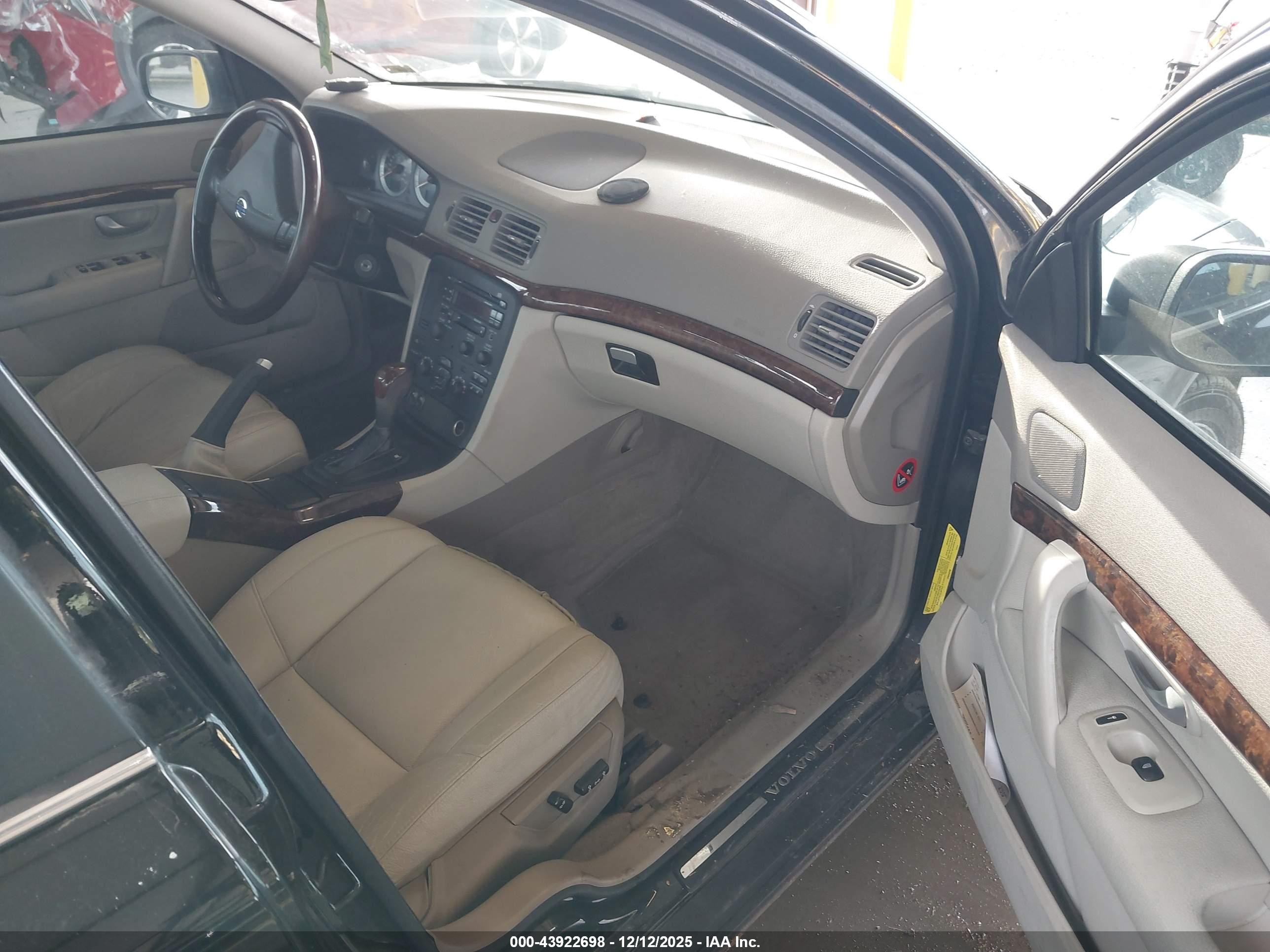 2006 Volvo S80 2.5t Black vin: YV1TH592X61441431