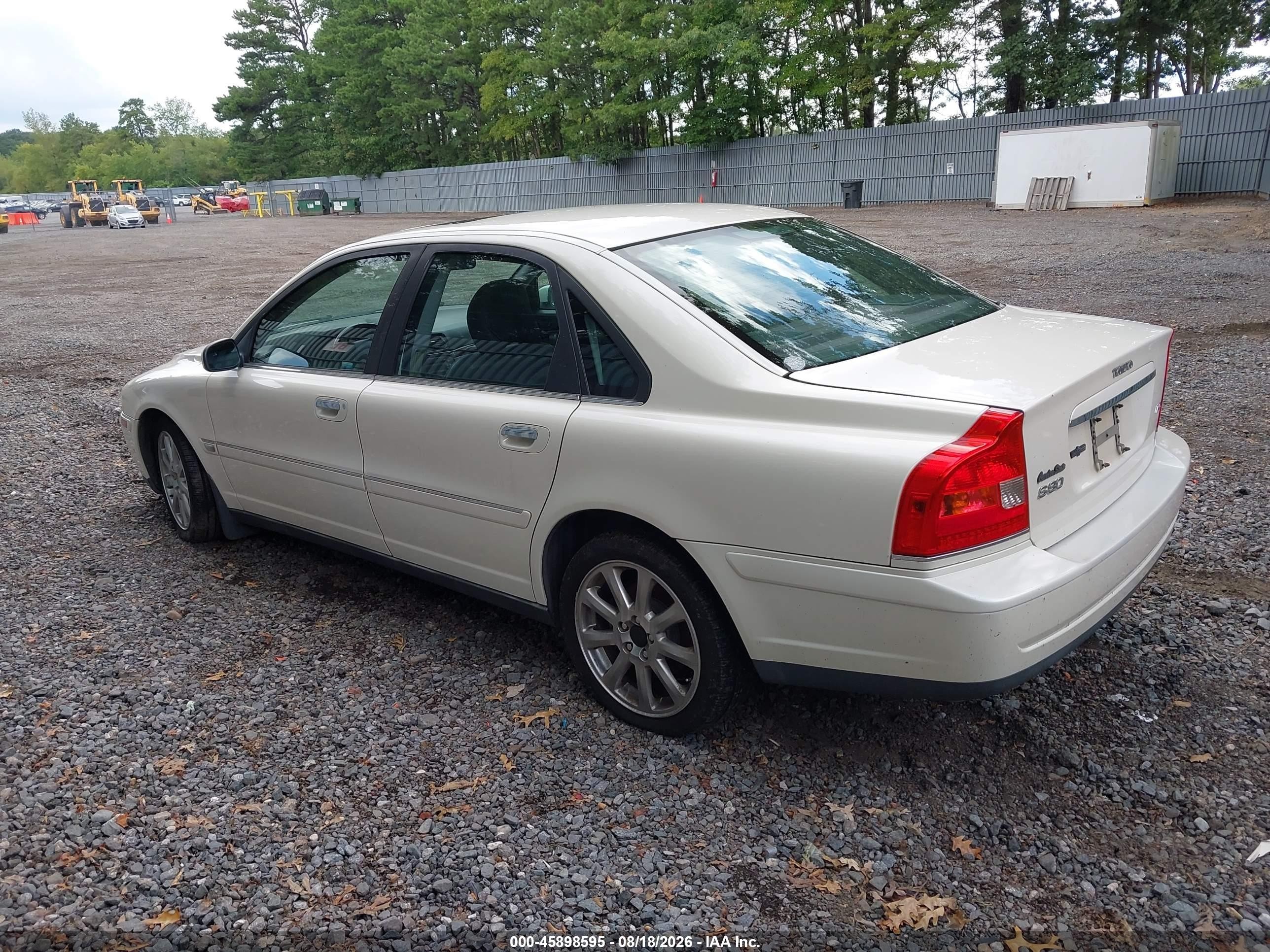 2004 Volvo S80 2.5t White vin: YV1TH59H541360564
