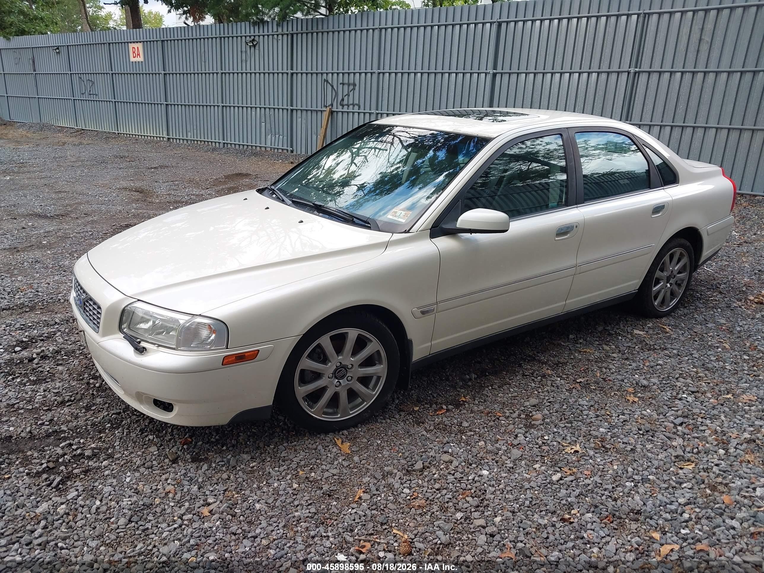 2004 Volvo S80 2.5t White vin: YV1TH59H541360564
