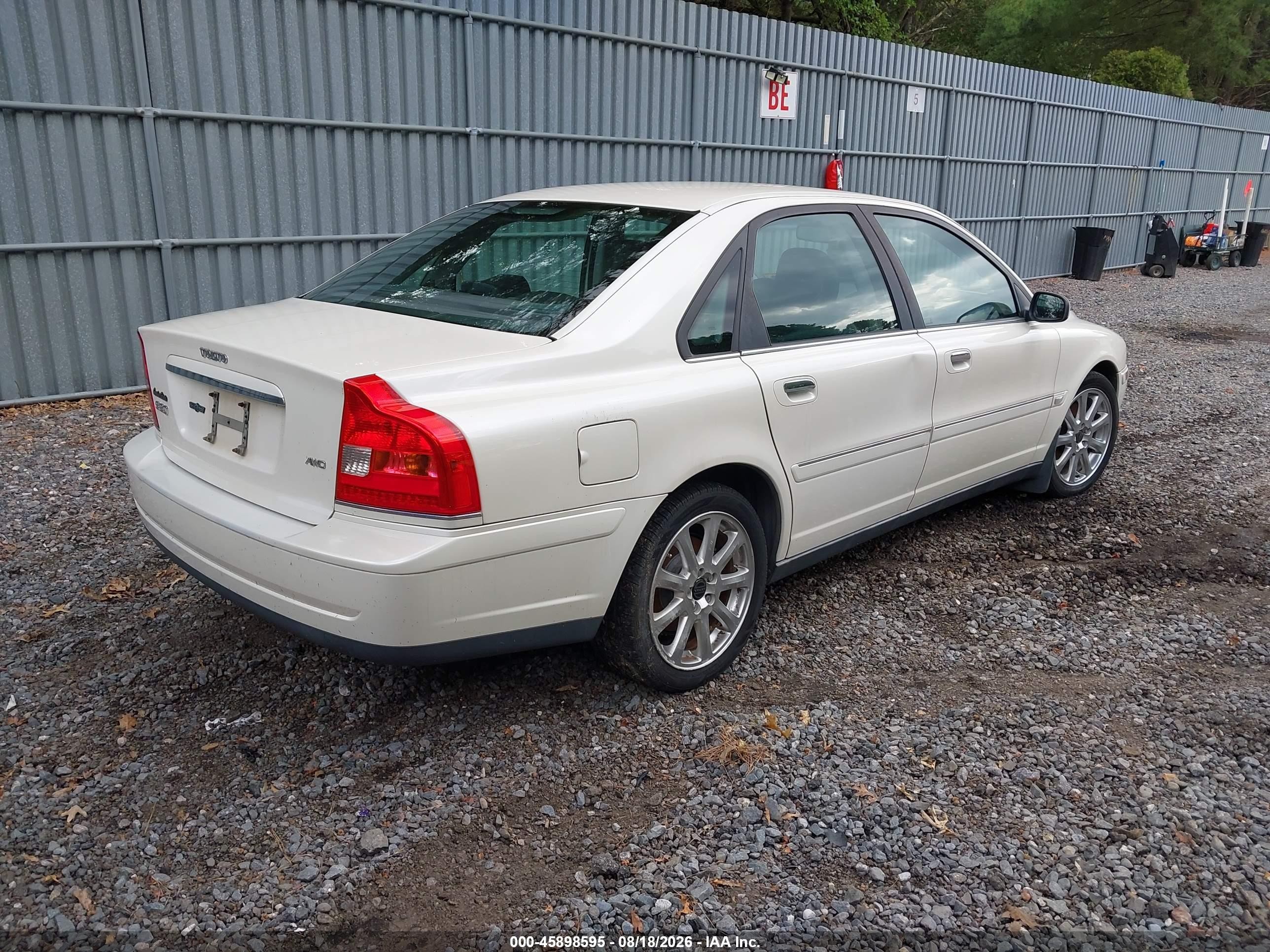 2004 Volvo S80 2.5t White vin: YV1TH59H541360564