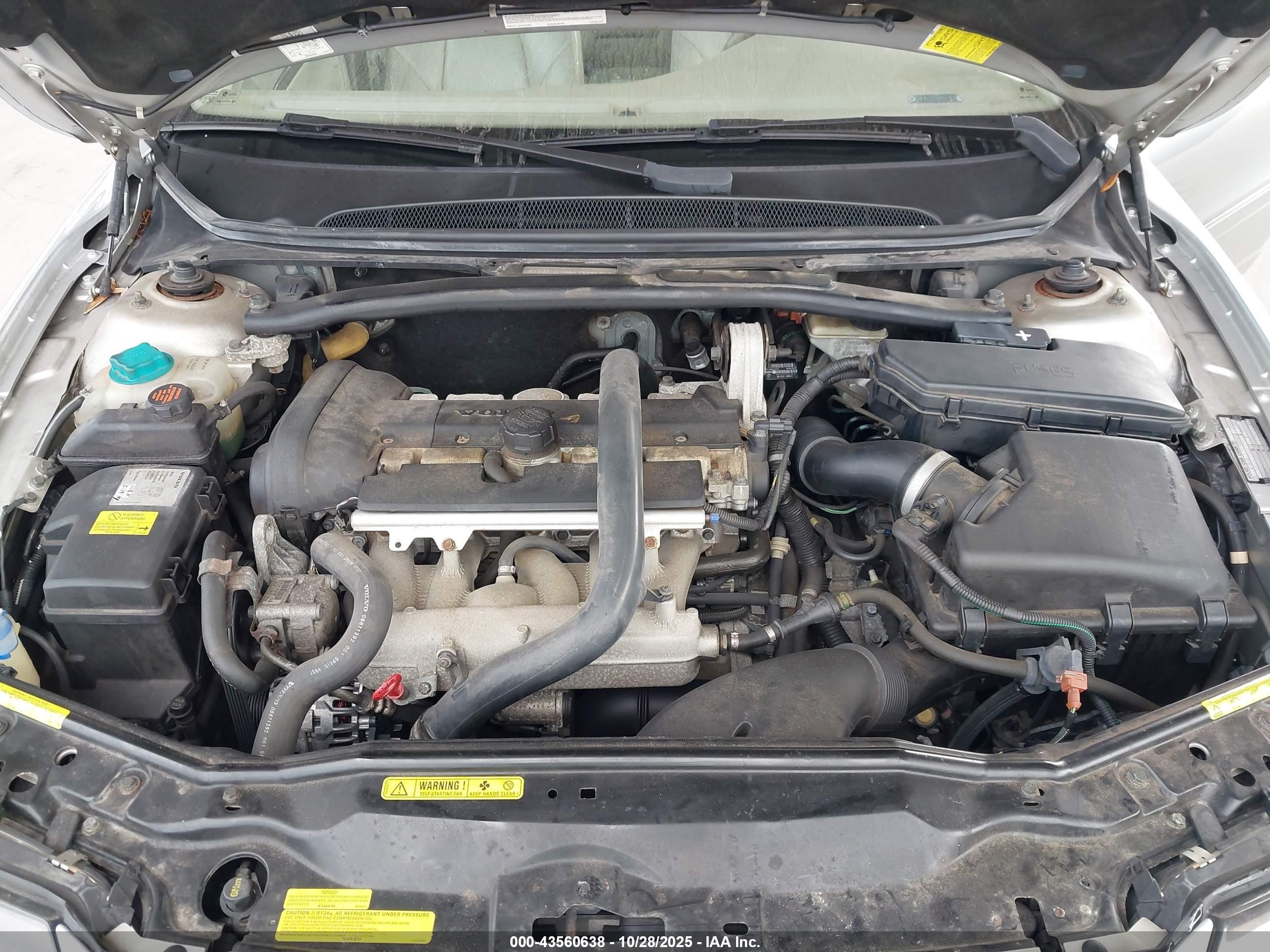 2004 Volvo S80 2.5t Silver vin: YV1TH59H641366454