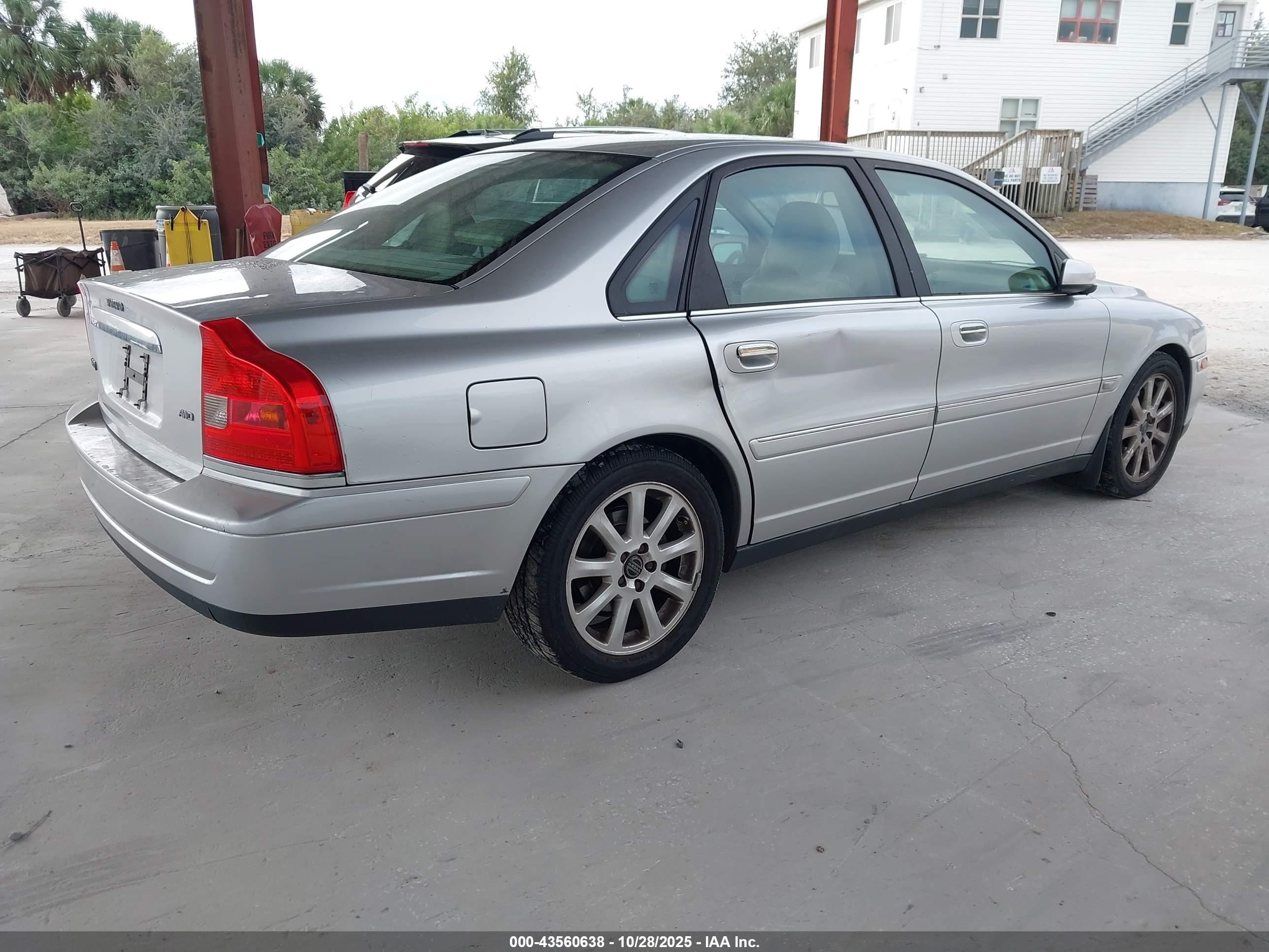 2004 Volvo S80 2.5t Silver vin: YV1TH59H641366454